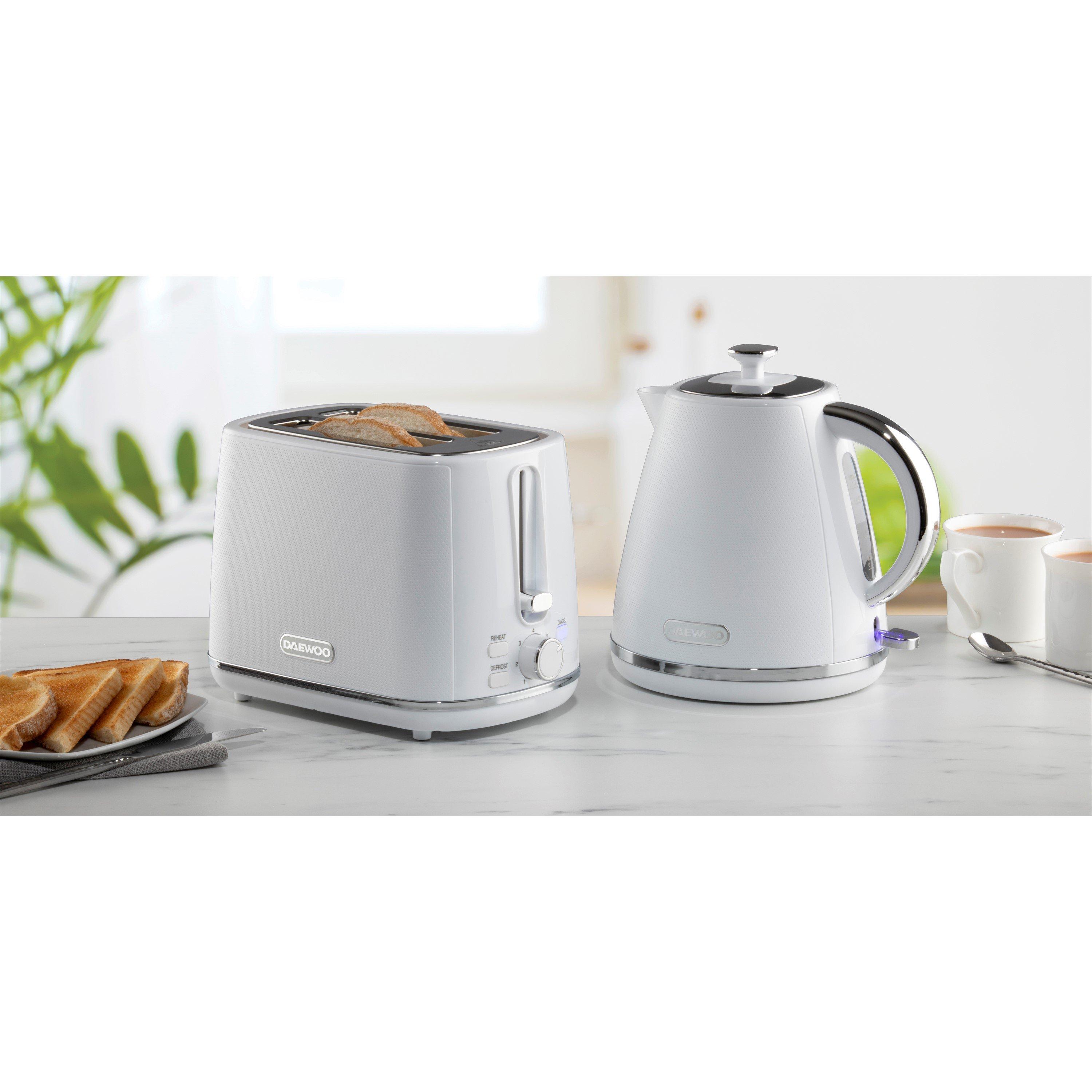 White - Daewoo Electricals - STIRLING 1.7L 3KW PYRAMID KETTLE WHITE - 5