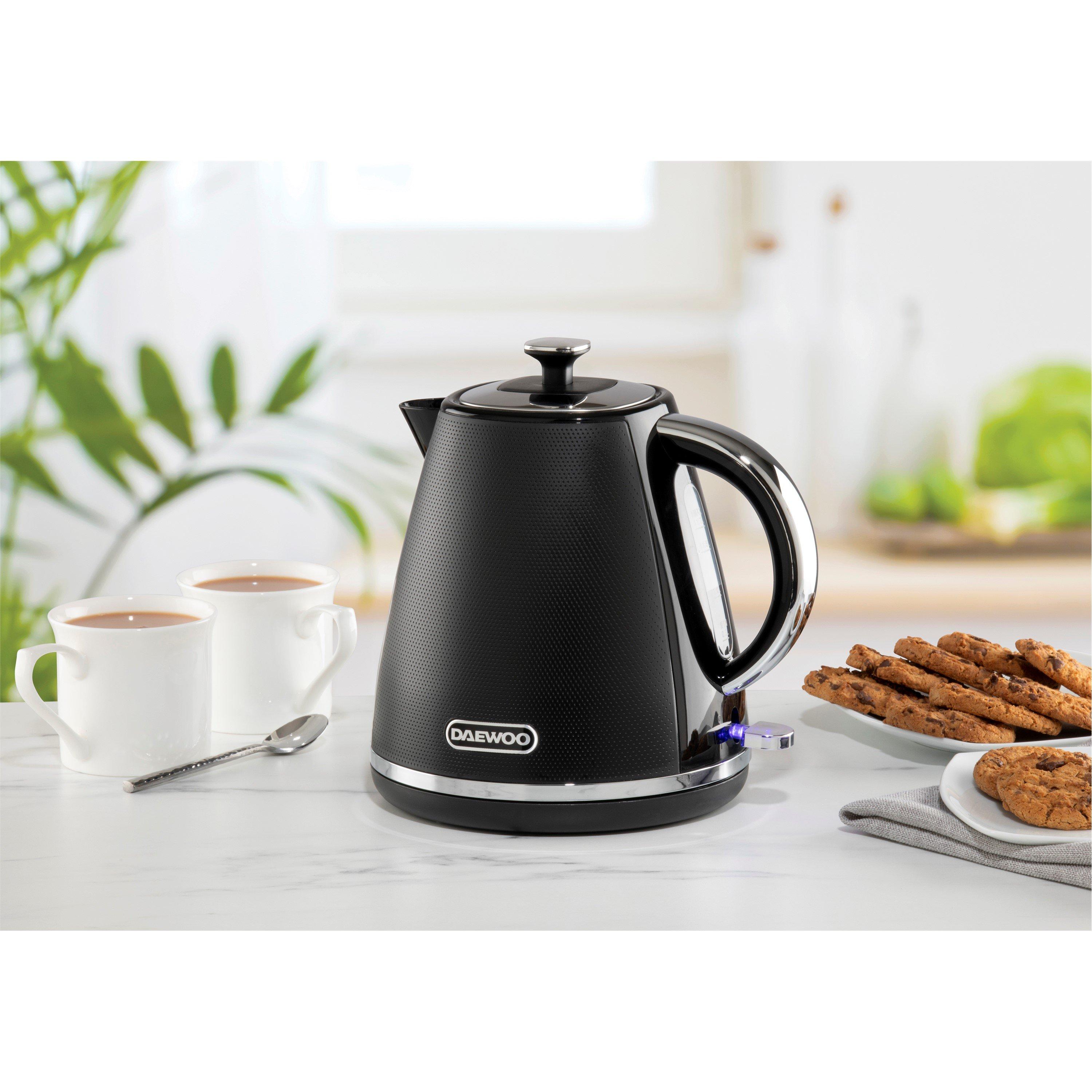 Black - Daewoo Electricals - STIRLING 1.7L 3KW PYRAMID KETTLE BLACK - 2