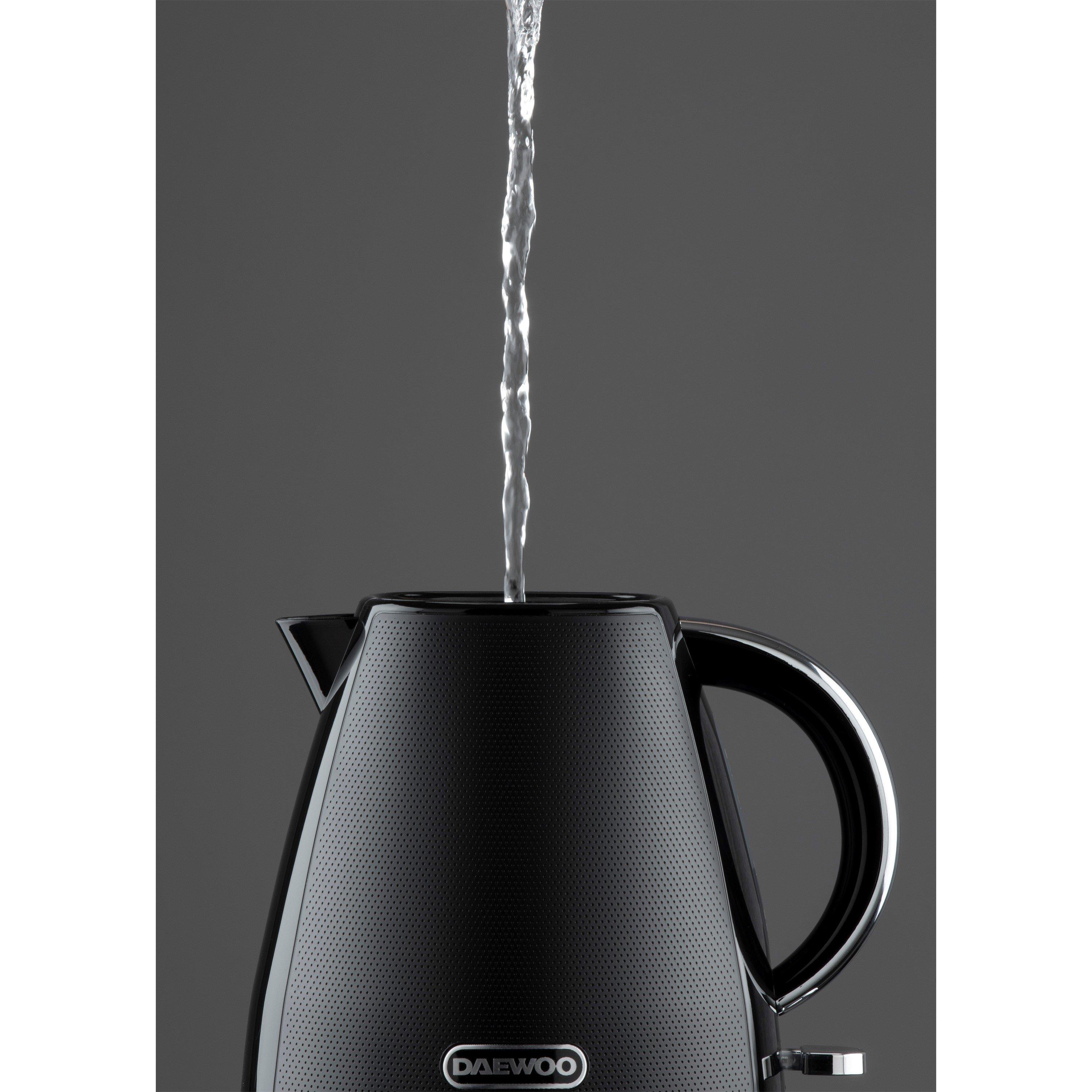 Black - Daewoo Electricals - STIRLING 1.7L 3KW PYRAMID KETTLE BLACK - 4
