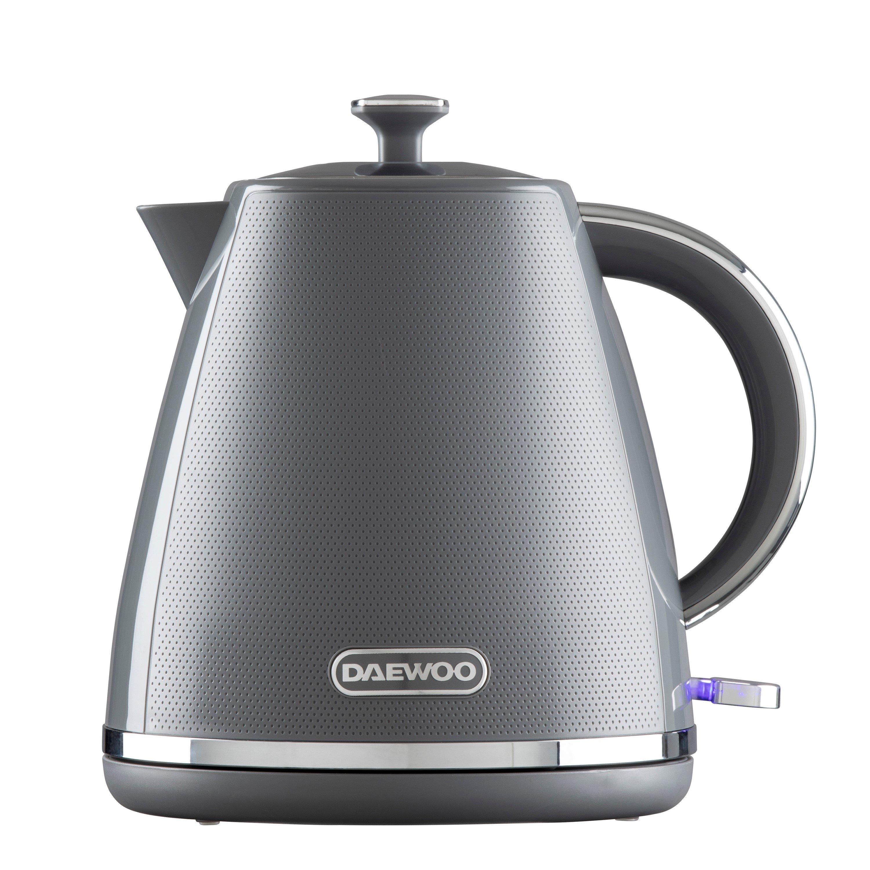 Grey - Daewoo Electricals - STIRLING 1.7L 3KW PYRAMID KETTLE GREY - 3