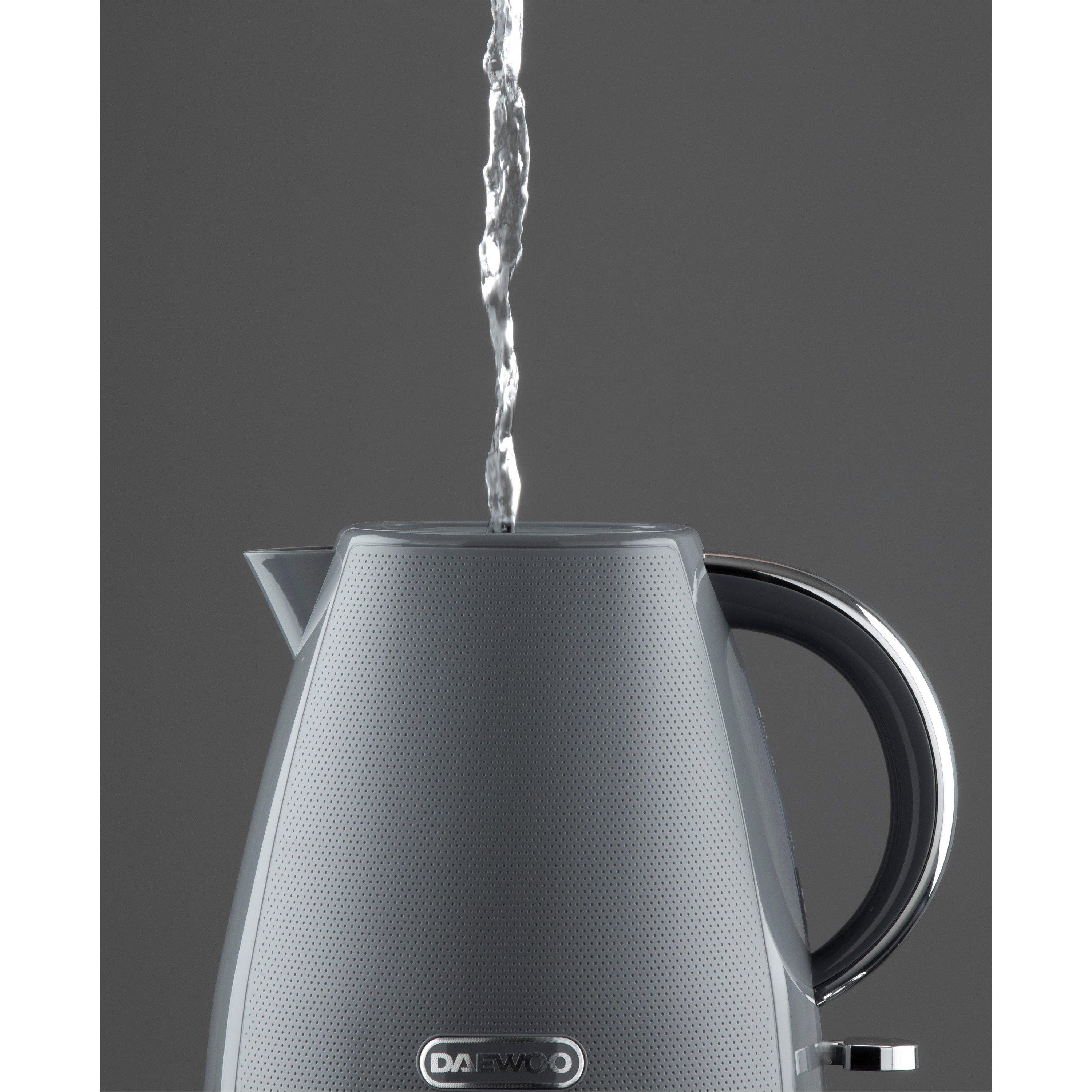 Grey - Daewoo Electricals - STIRLING 1.7L 3KW PYRAMID KETTLE GREY - 4