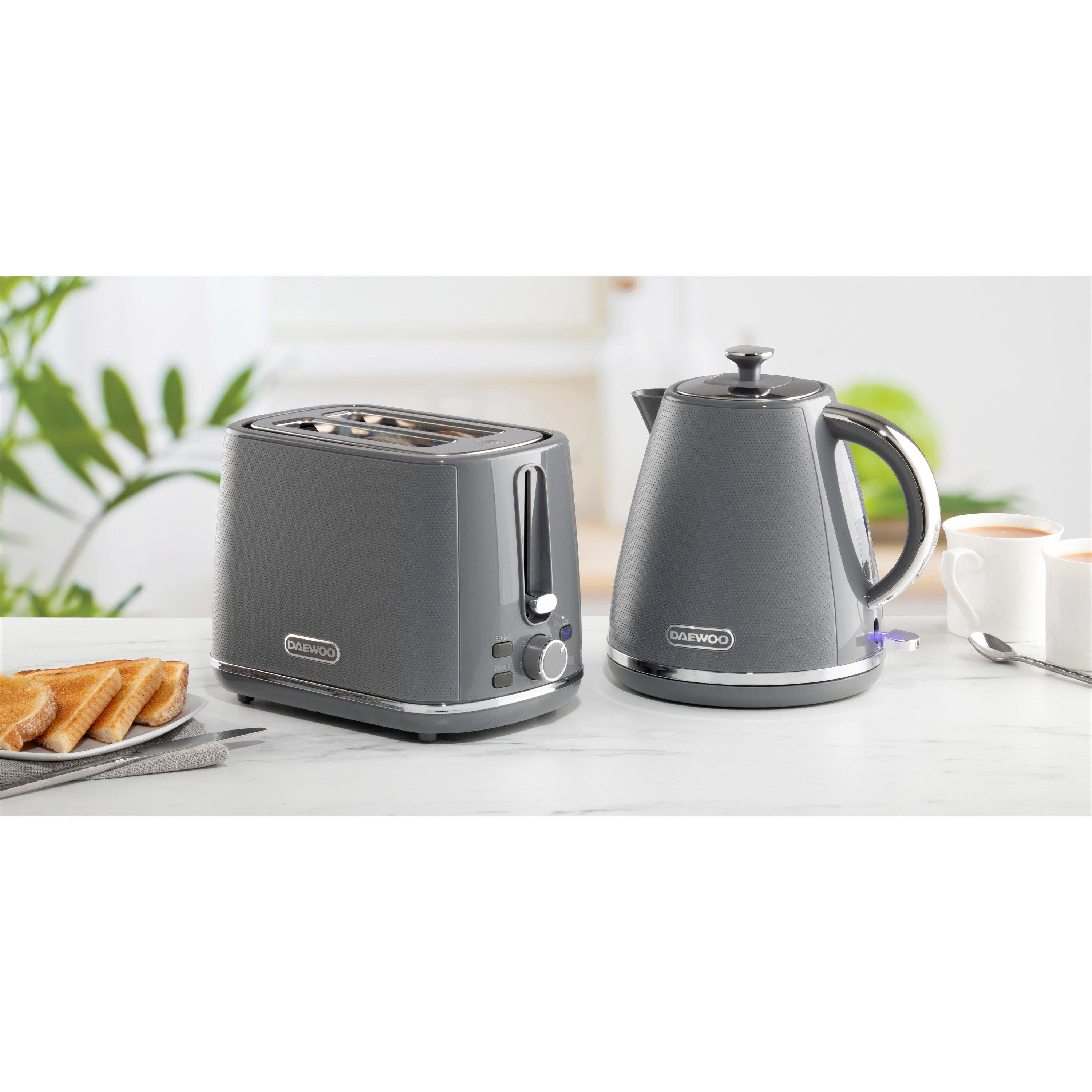 Grey - Daewoo Electricals - STIRLING 1.7L 3KW PYRAMID KETTLE GREY - 5