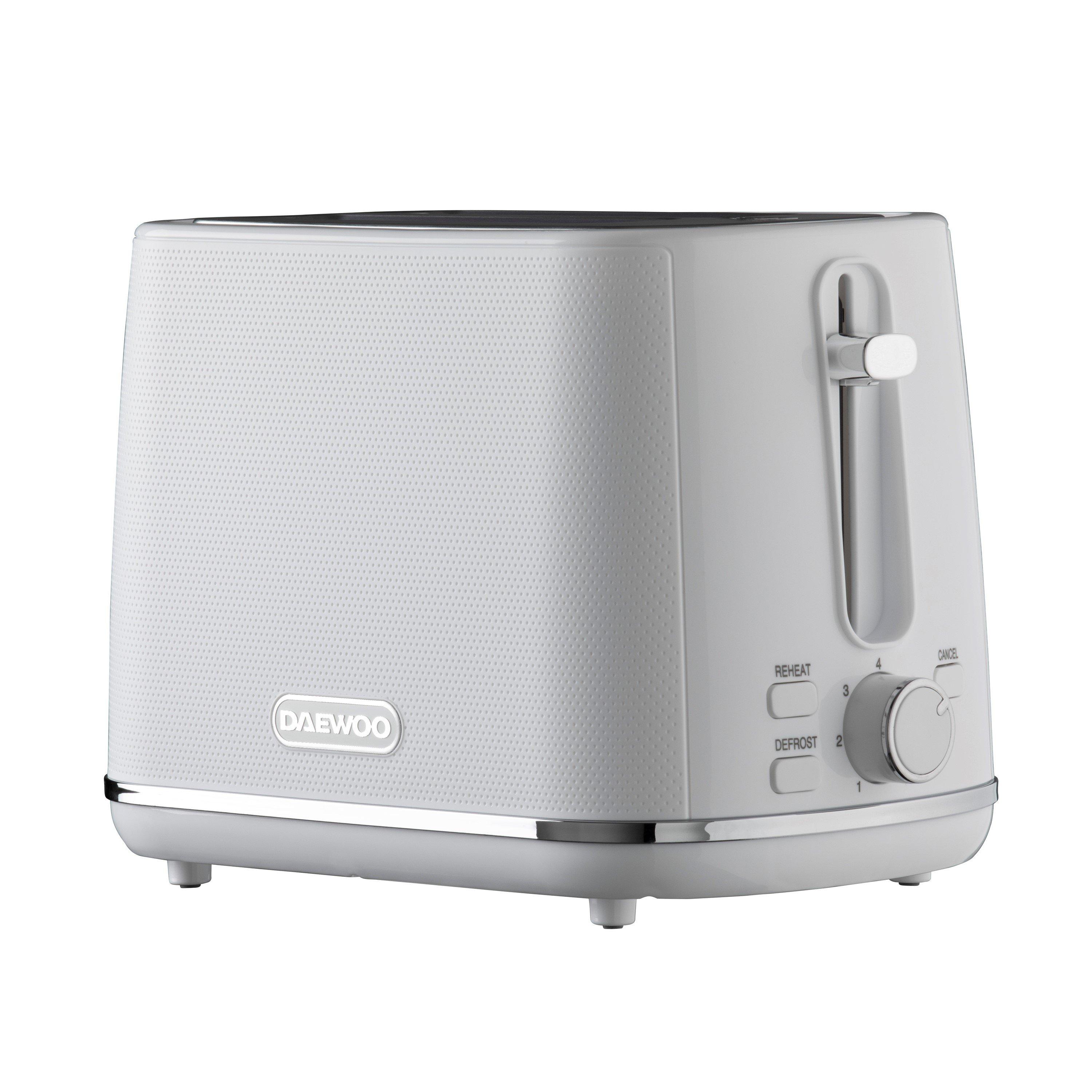 White - Daewoo Electricals - STIRLING 2 SLICE TOASTER WHITE - 3