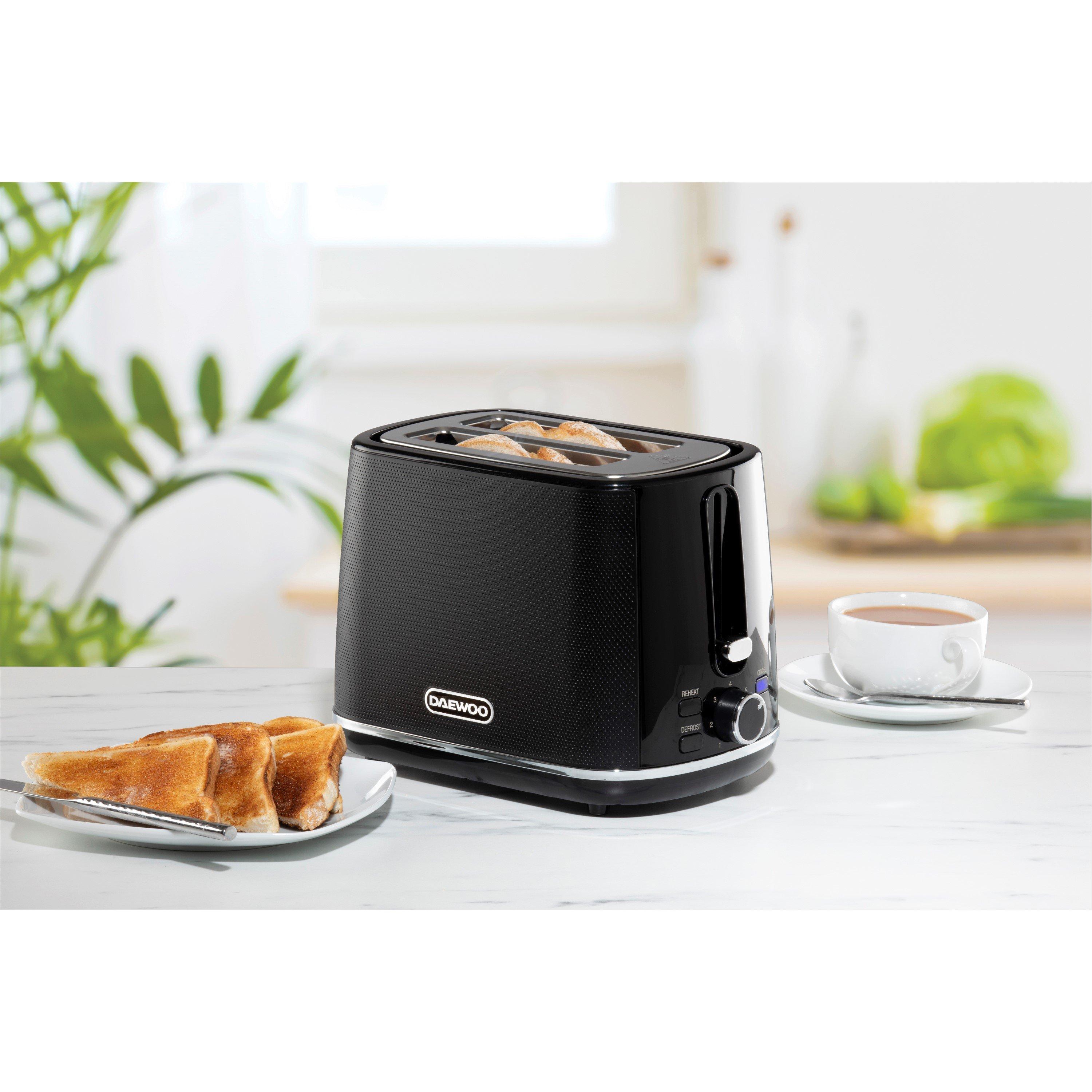 Black - Daewoo Electricals - STIRLING 2 SLICE TOASTER BLACK - 2