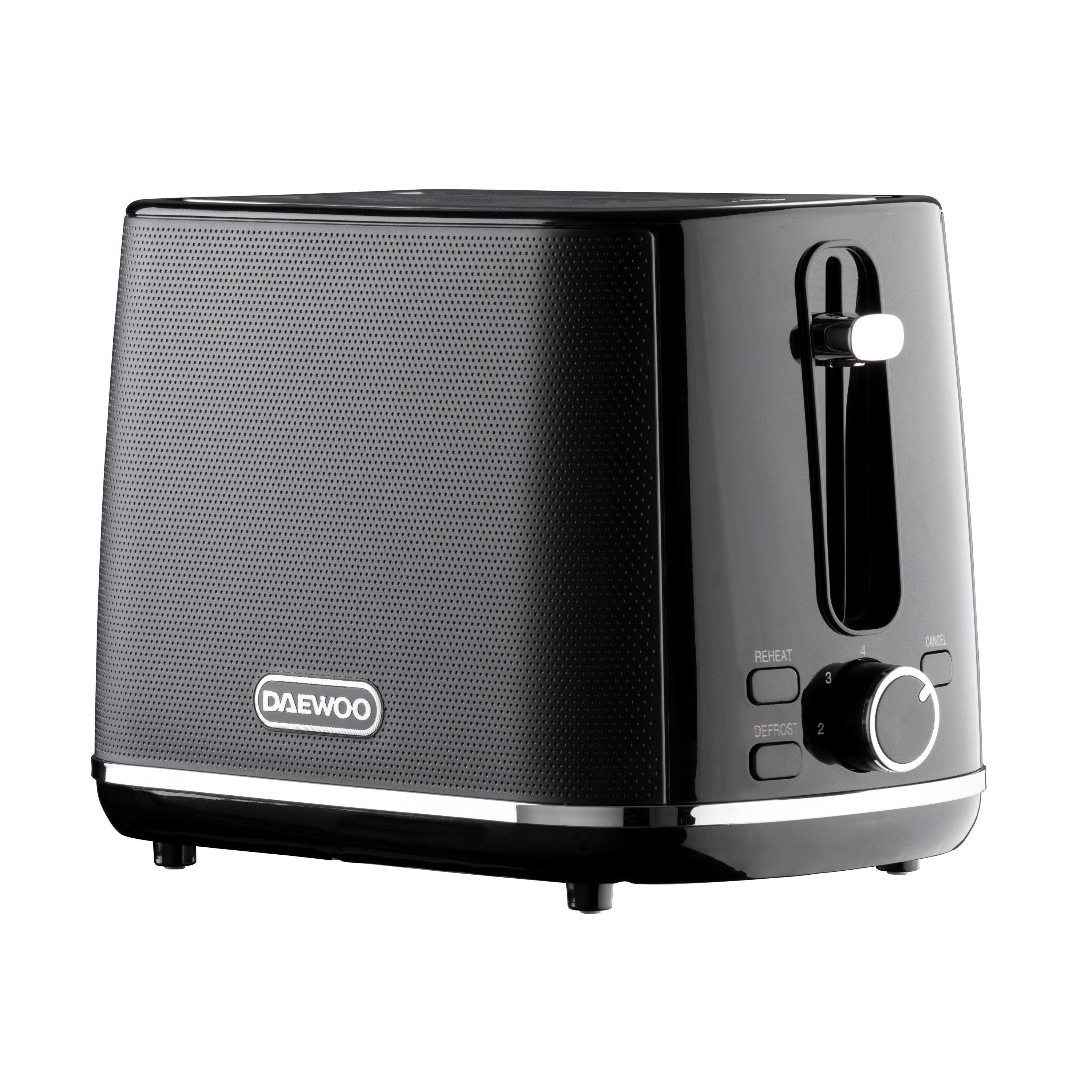 Black - Daewoo Electricals - STIRLING 2 SLICE TOASTER BLACK - 3