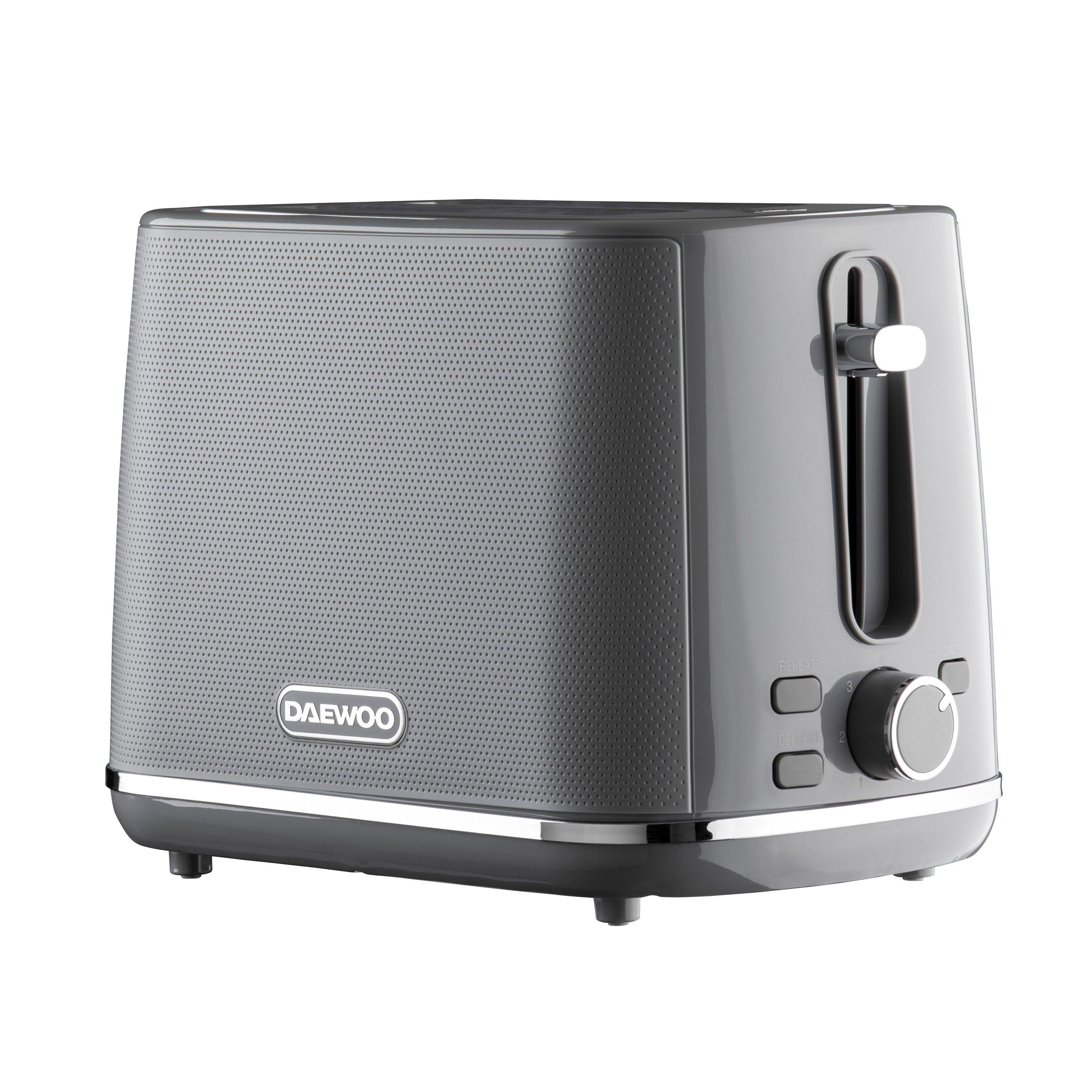 Grey - Daewoo Electricals - STIRLING 2 SLICE TOASTER GREY - 3