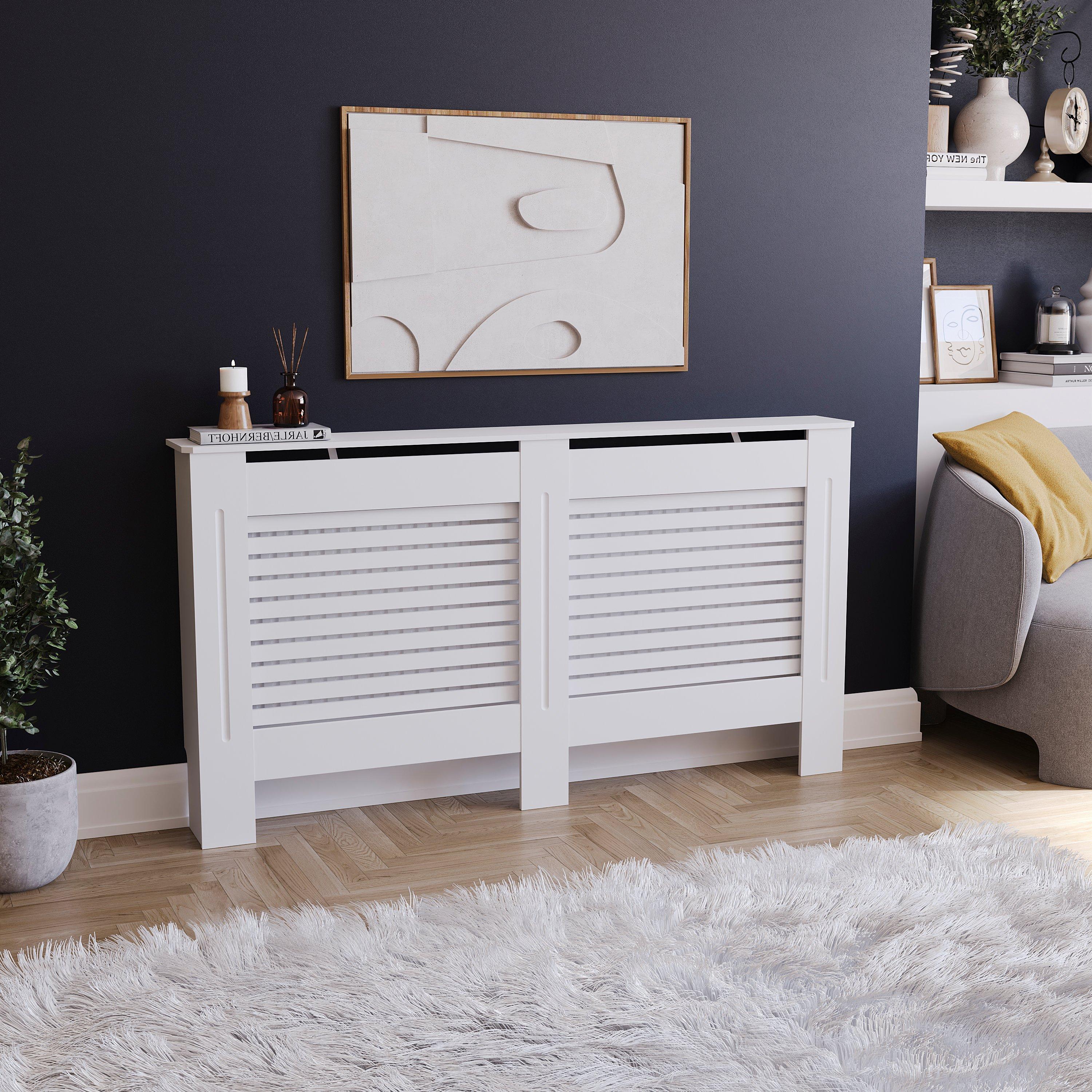 White - Lassic - Vida Designs Milton Radiator Cover, Large - 3