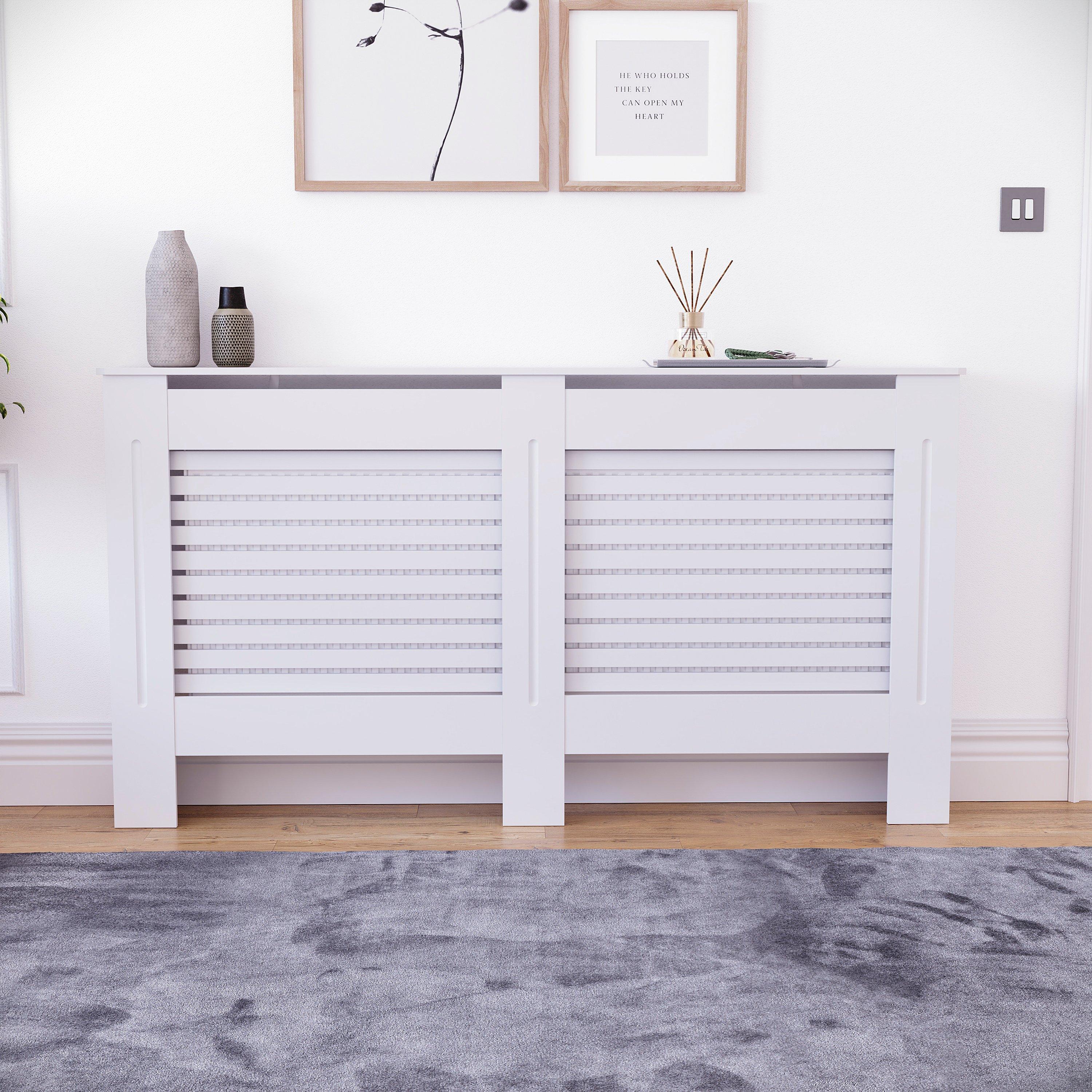 White - Lassic - Vida Designs Milton Radiator Cover, Large - 4