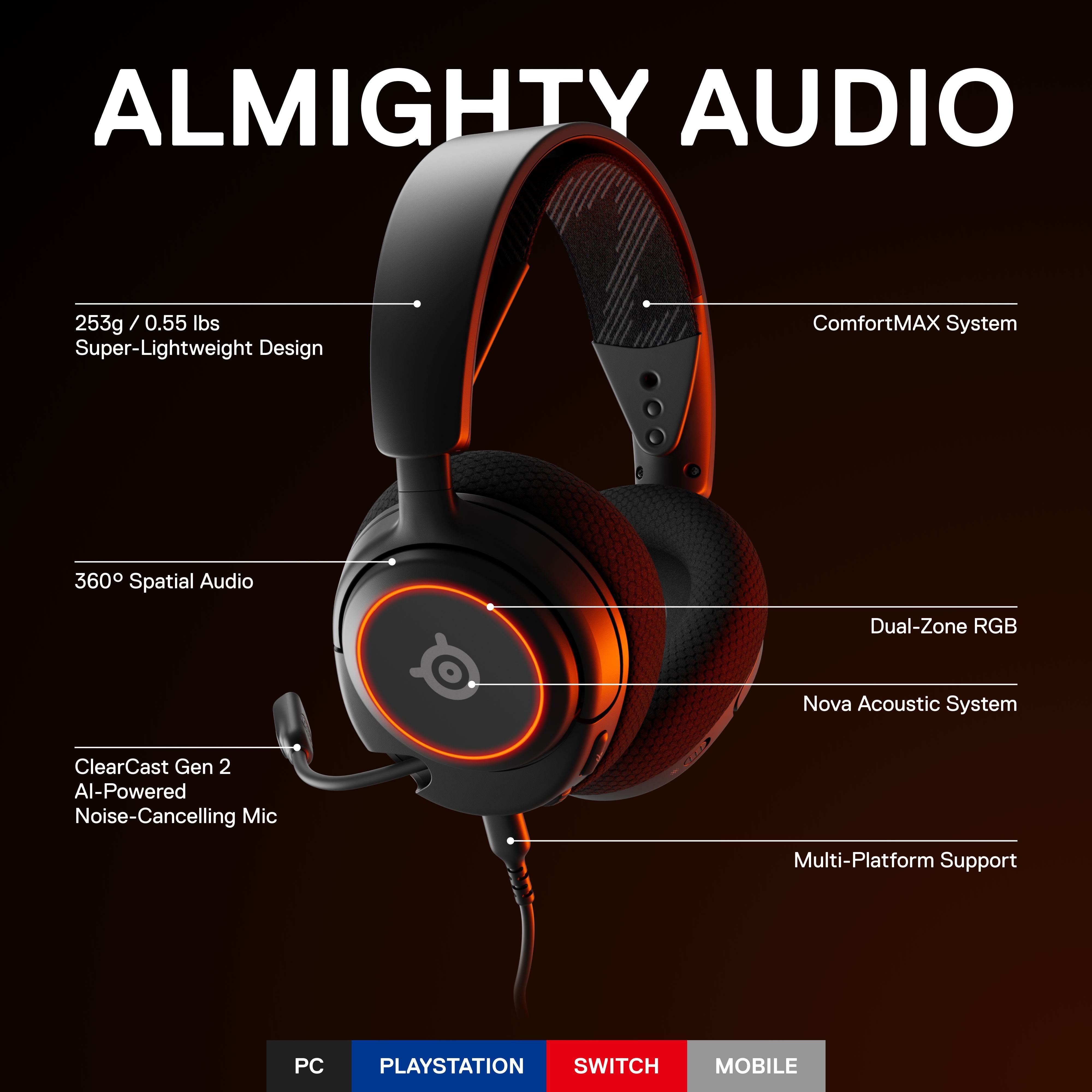 Zwart - SteelSeries - Arctis Nova 3 Headset - 5
