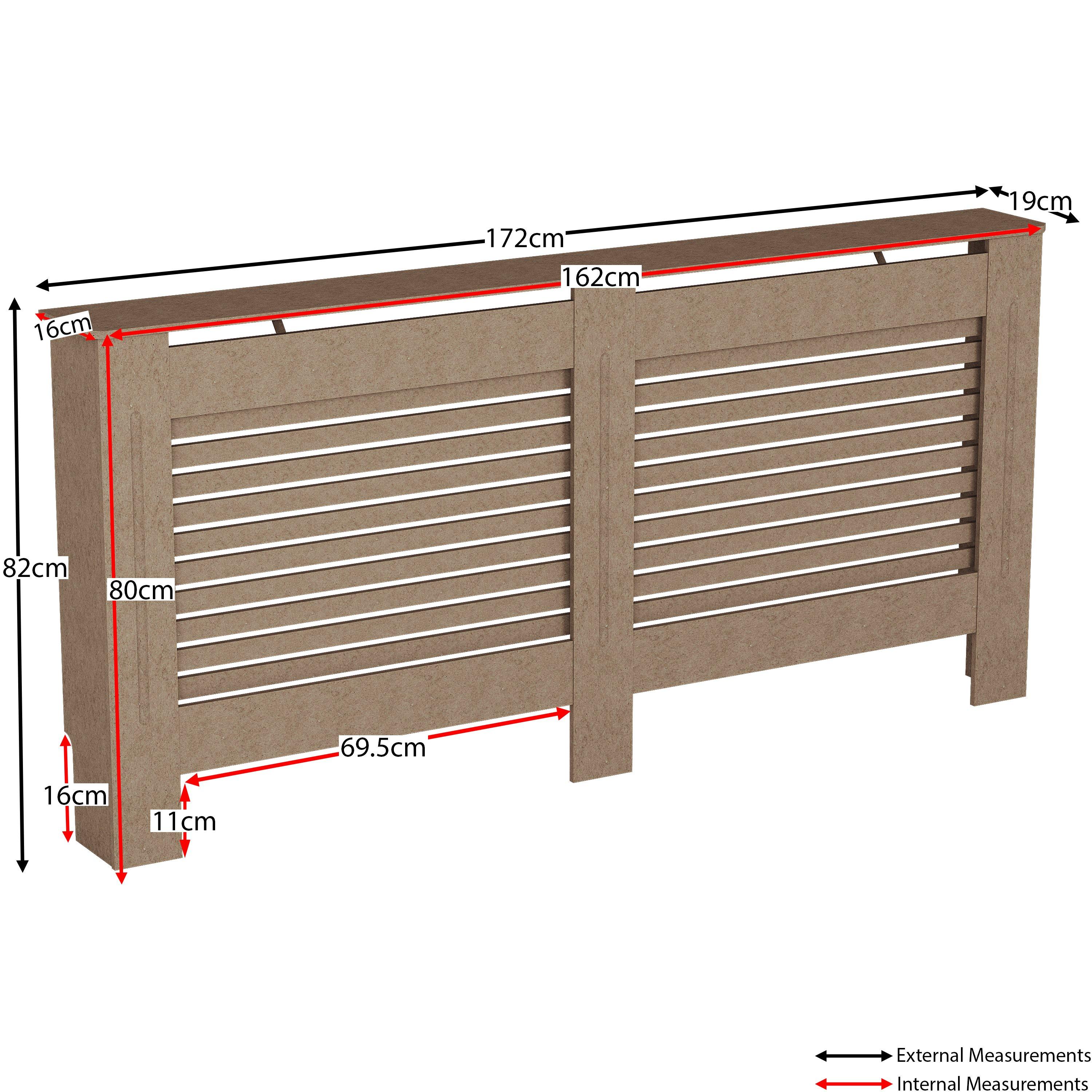 Natural - Lassic - Vida Designs Milton Radiator Cover, Extra Large - 3