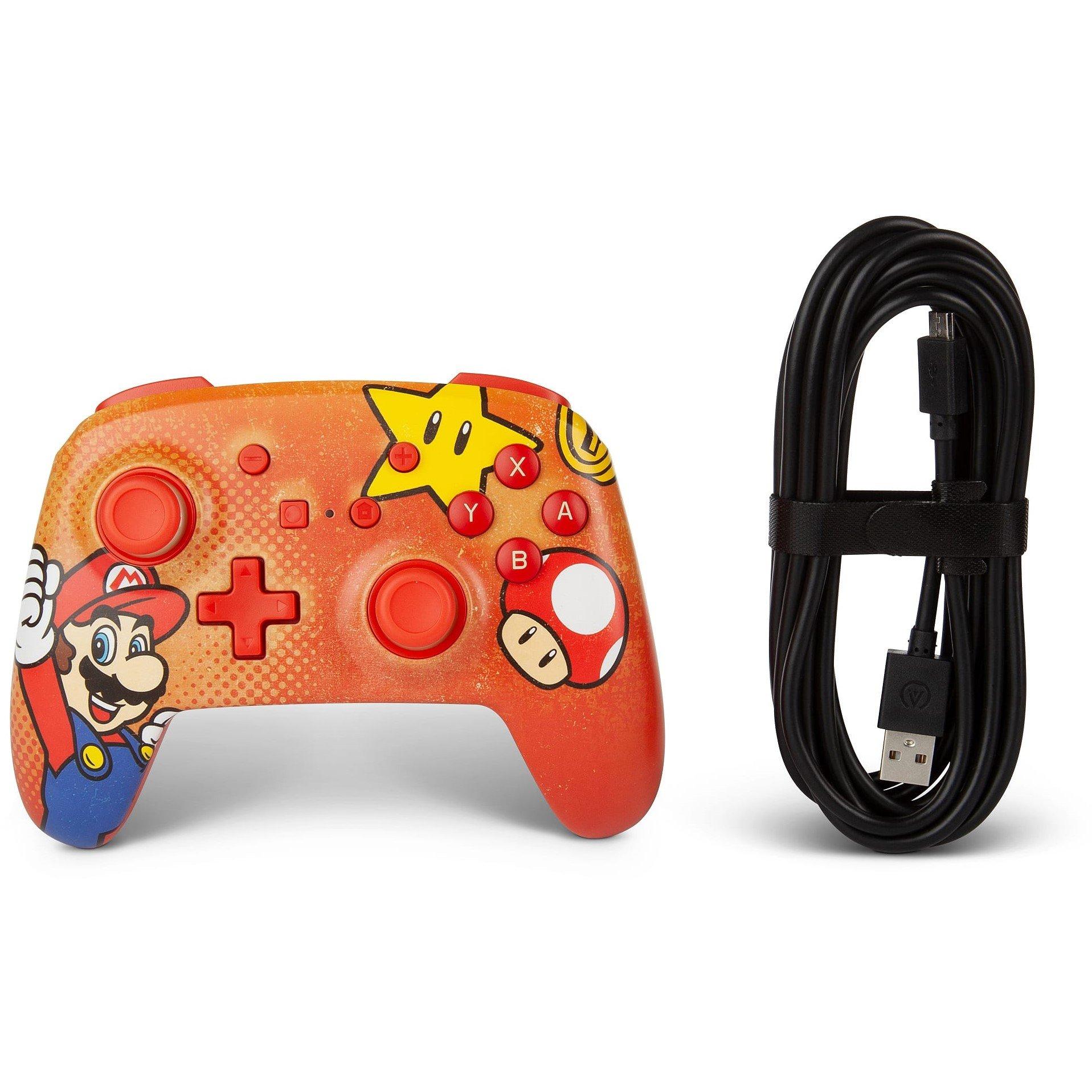 Mario Vintage - PowerA - Switch Enhanced Wired Controller – Mario Vintage - 8
