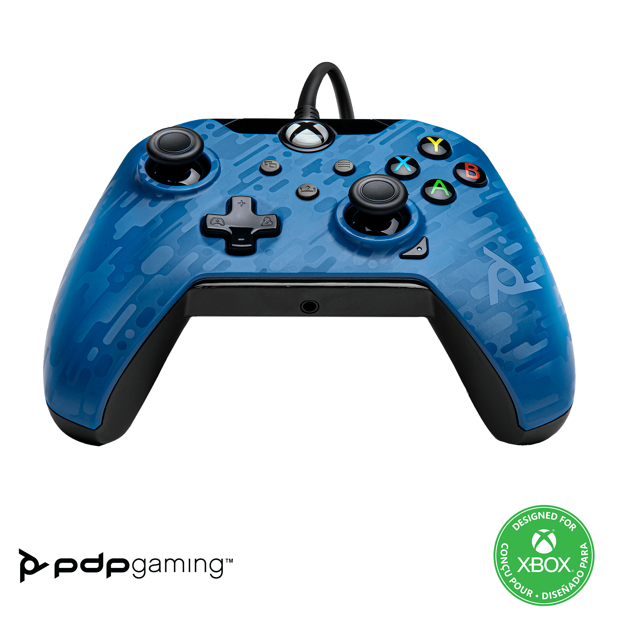 Xbox - PDP - Xbox Wired Controller - Camo Blue - 6