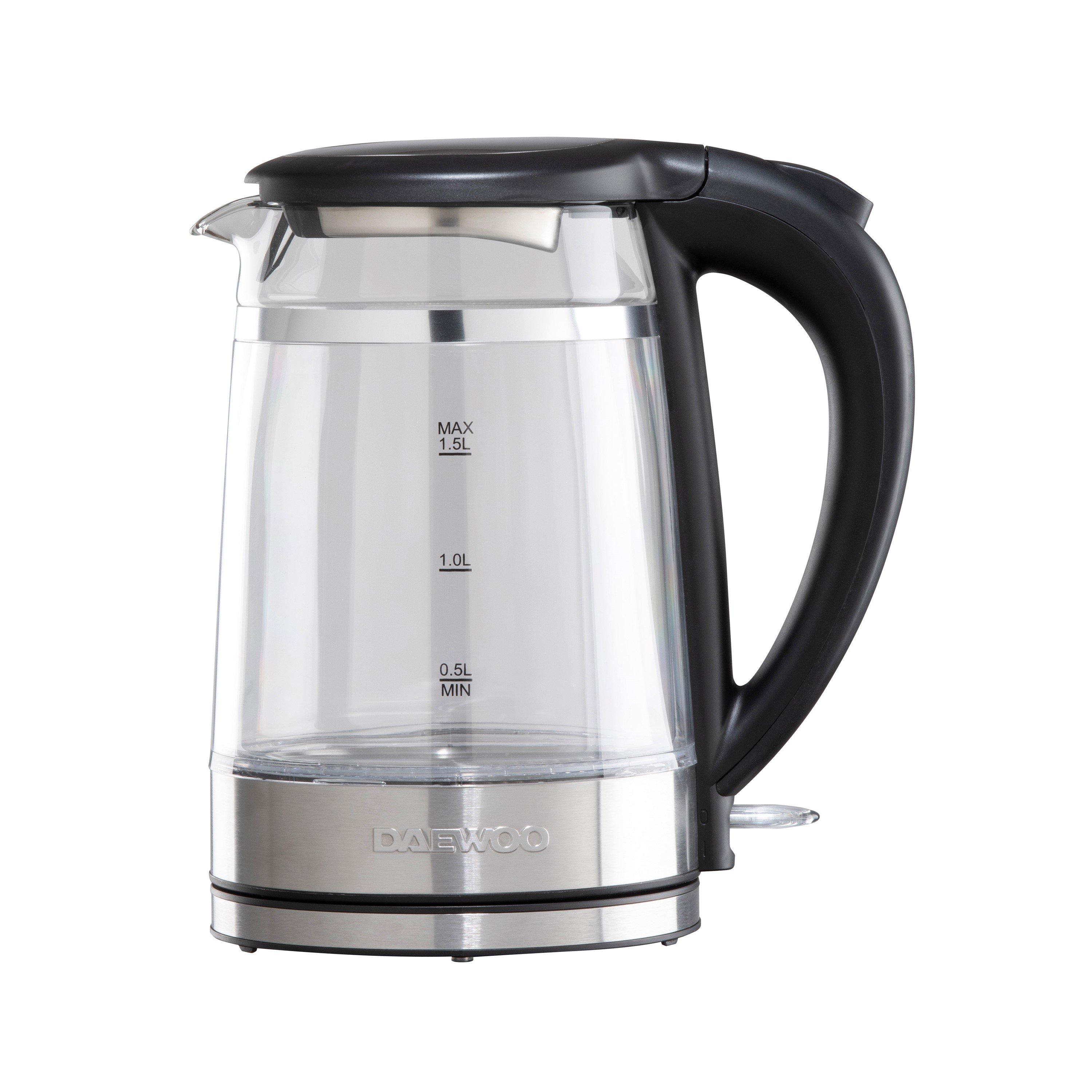 Clear - Daewoo Electricals - ECO COOL TOUCH GLASS KETTLE 3KW 1.5L - 5