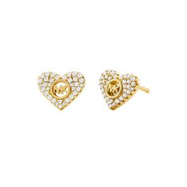 Michael Kors 14k Gold Plated Heart Stud Earrings