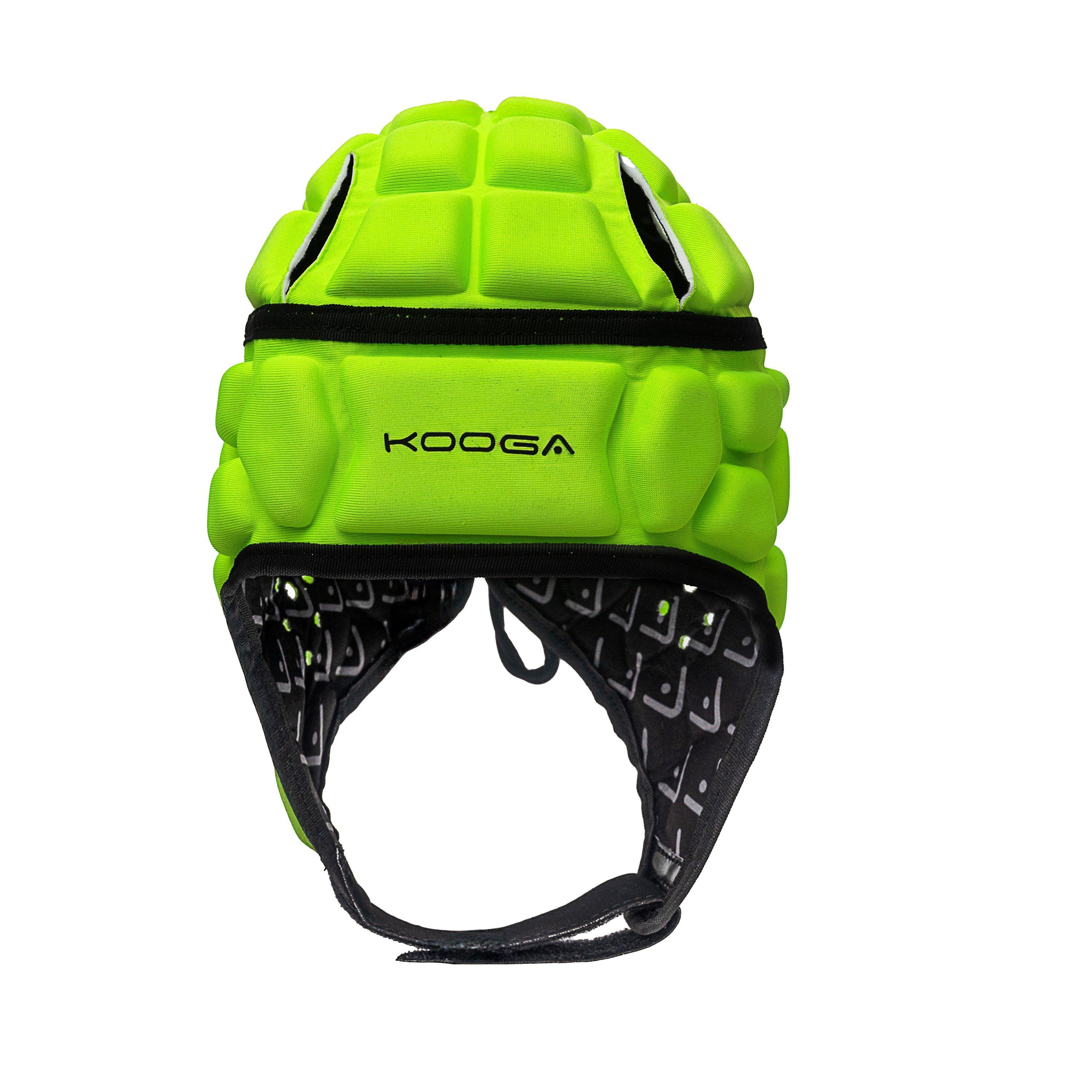 Kooga Boys Evo Head Guard Junior - Fluro Green - Large Jnr