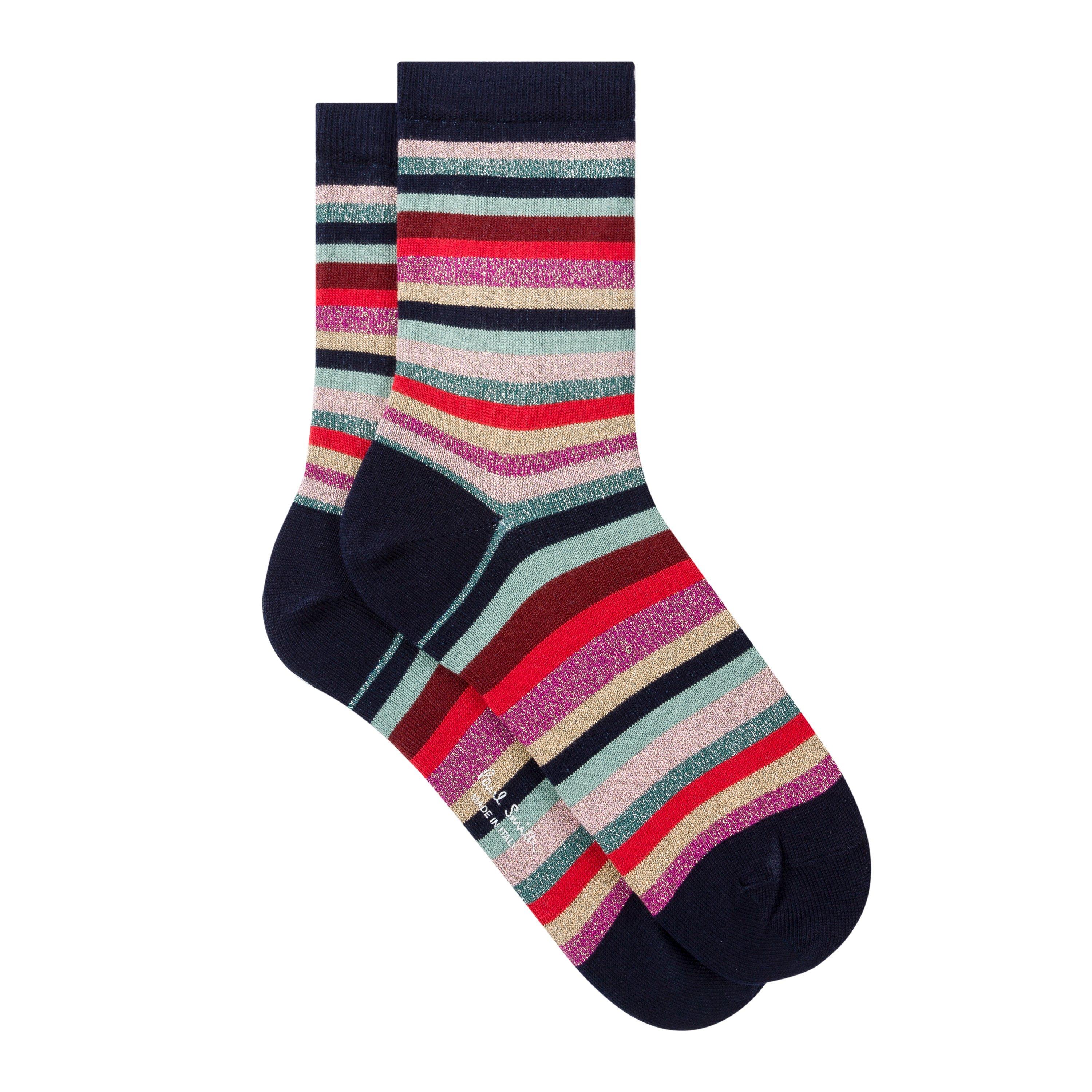 Paul Smith Women's Lurex Sprkl 90 Happy Crew Socks
