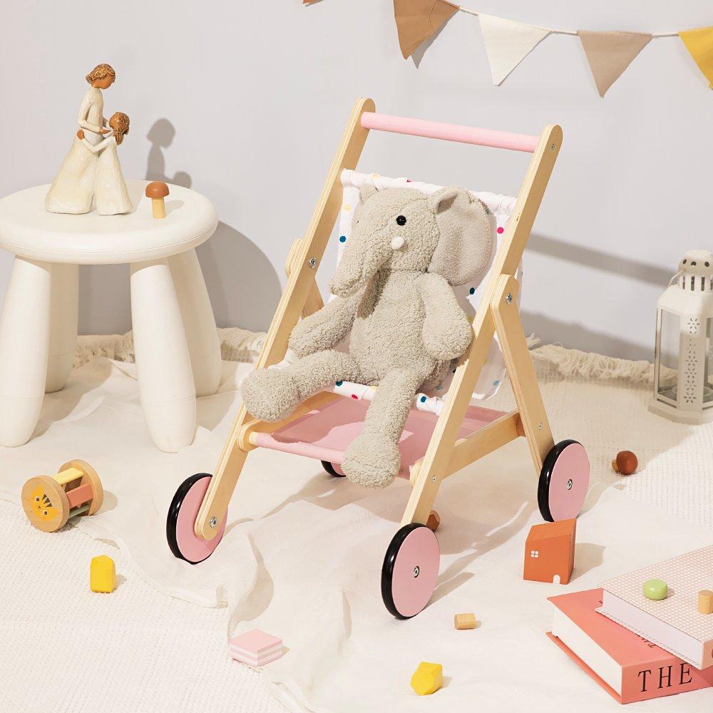 Multi - Tooky Toy - Wooden Dolls Pushchair - 2