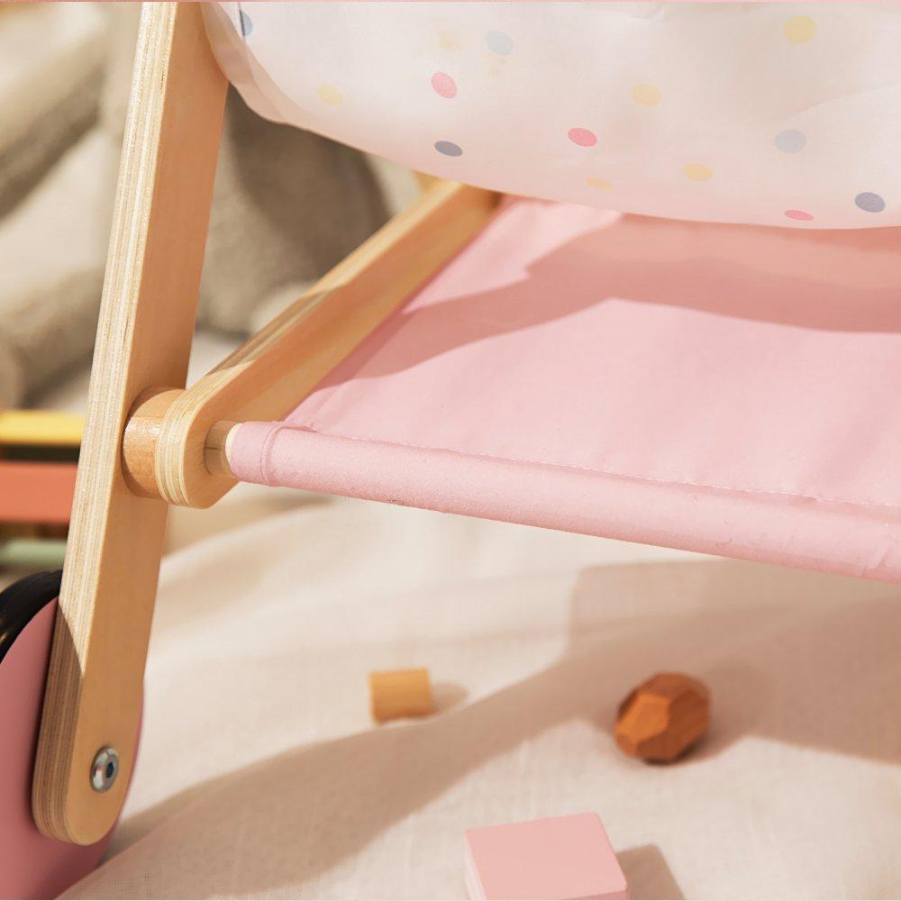 Multi - Tooky Toy - Wooden Dolls Pushchair - 4