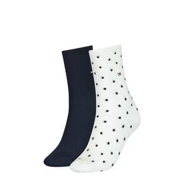 Tommy Hilfiger Hilfiger Dot Crew Socks 2 Pack Ladies
