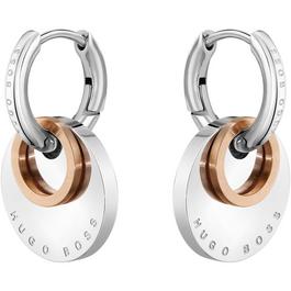 Boss Ladies BOSS Medallion Stainless Steel Earrings