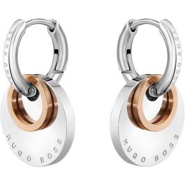 Boss Ladies BOSS Medallion Stainless Steel Earrings