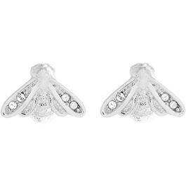 Olivia Burton Olivia Burton Glitter Bee Silver Stud Earrings