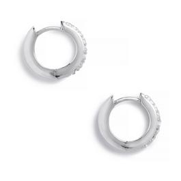 Olivia Burton Huggie Hoop Earrings With White Topaz