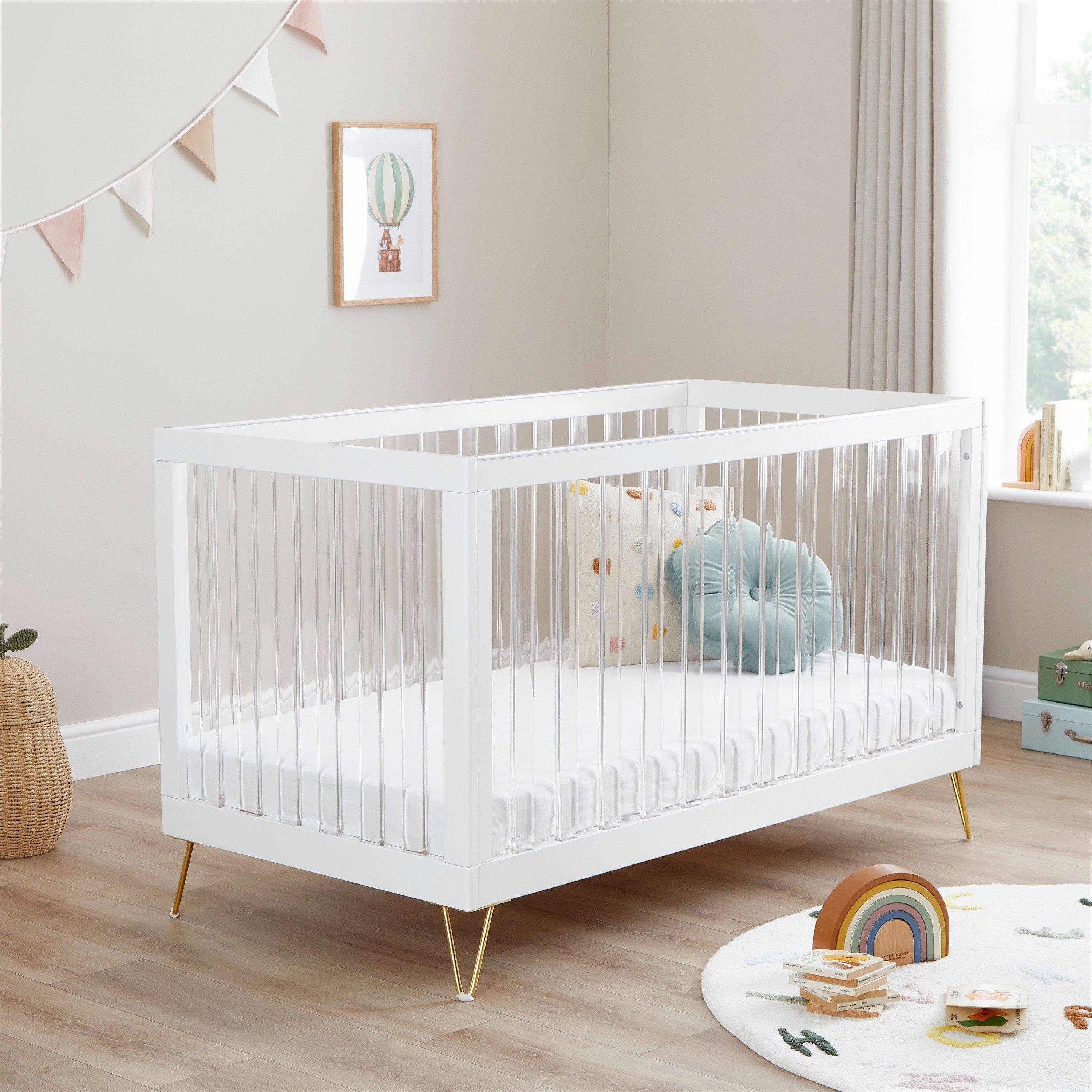 Acrylic - Babymore - Kimi XL Acrylic Cot Bed - 2