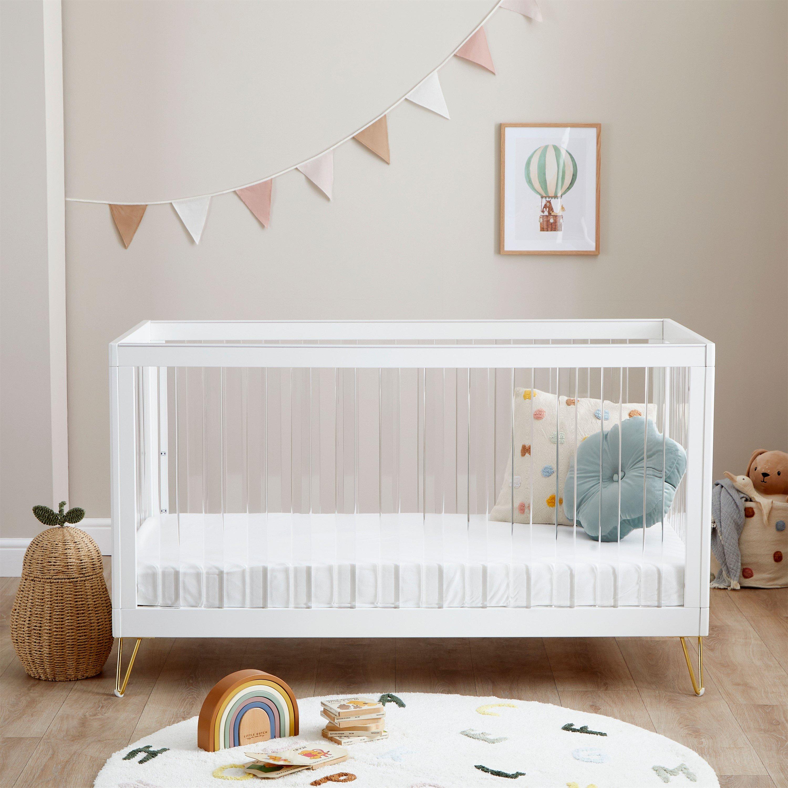 Acrylic - Babymore - Kimi XL Acrylic Cot Bed - 3