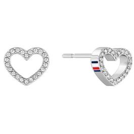 Tommy Hilfiger Womens Open Heart Stud Earrings