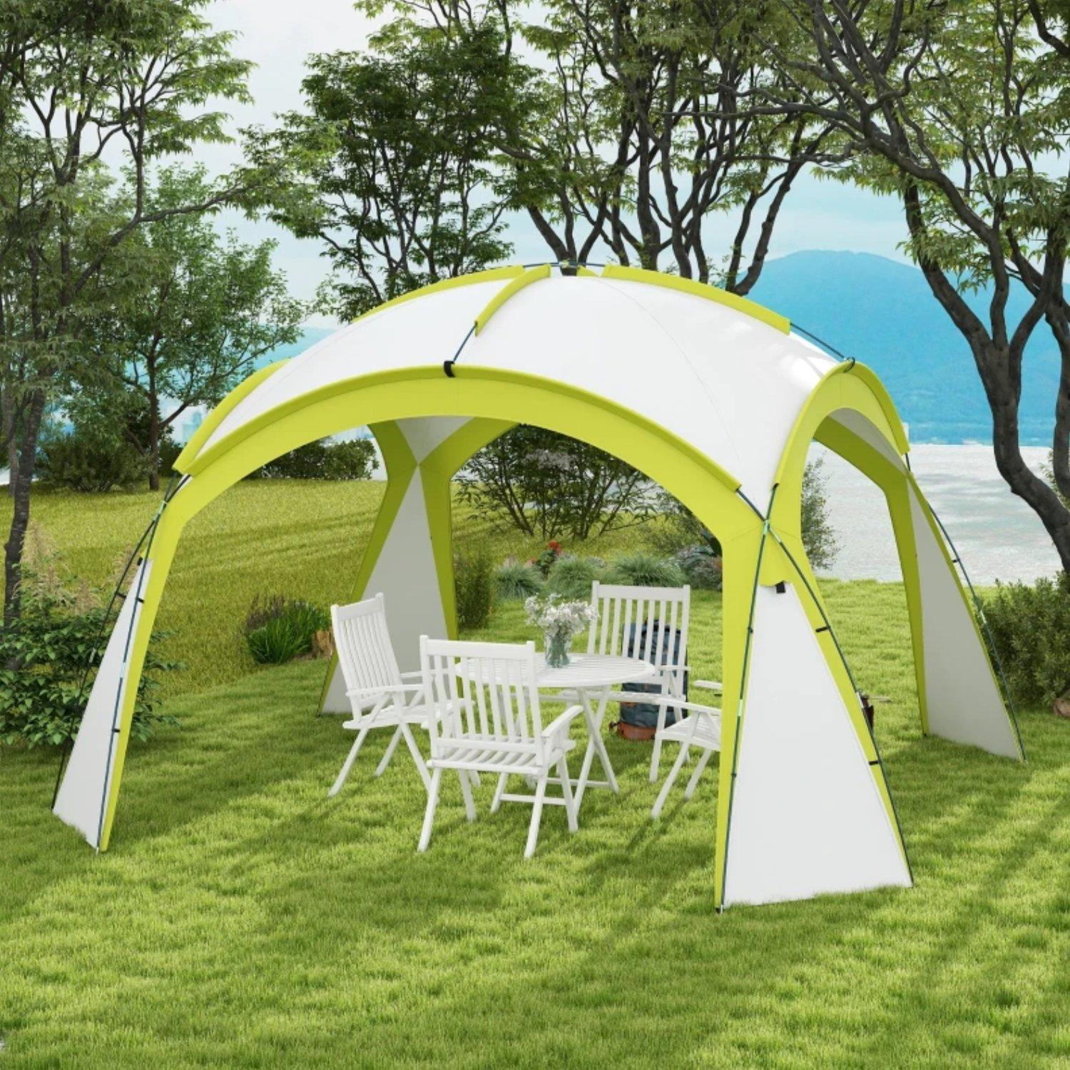 Green - Outsunny - 3.5 x 3.5M Event Shelter Gazebo - 2