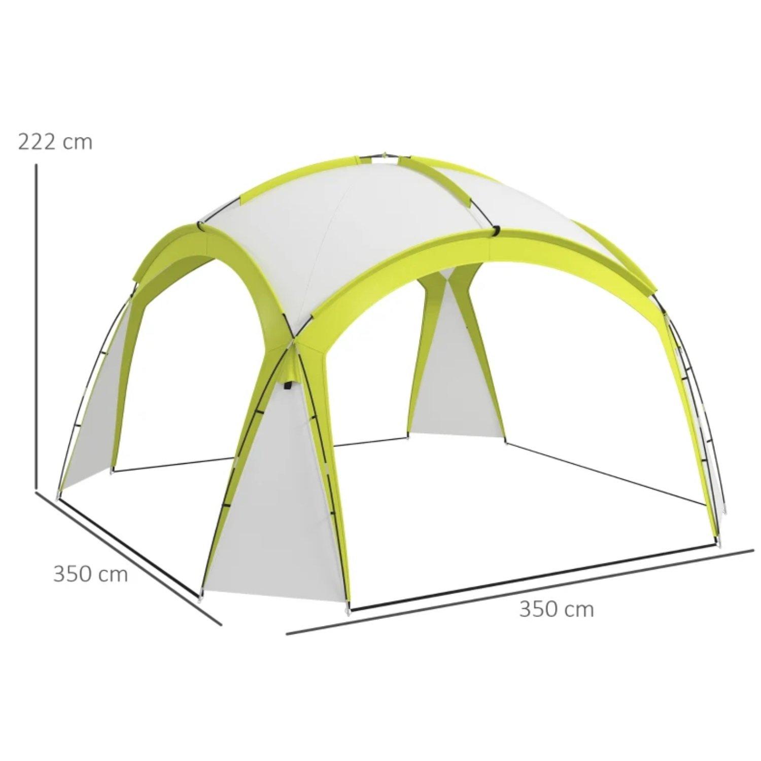 Green - Outsunny - 3.5 x 3.5M Event Shelter Gazebo - 3