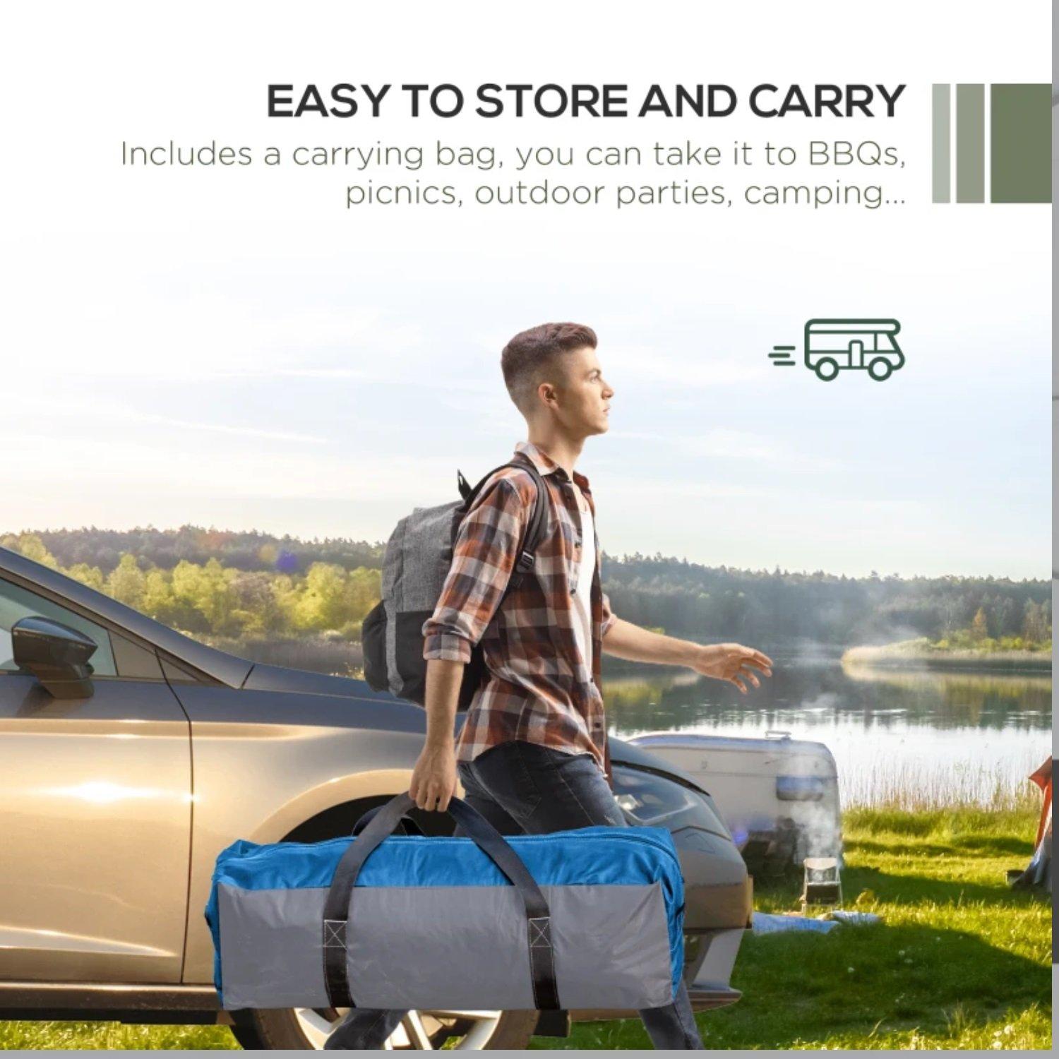 Green - Outsunny - 3.5 x 3.5M Event Shelter Gazebo - 6