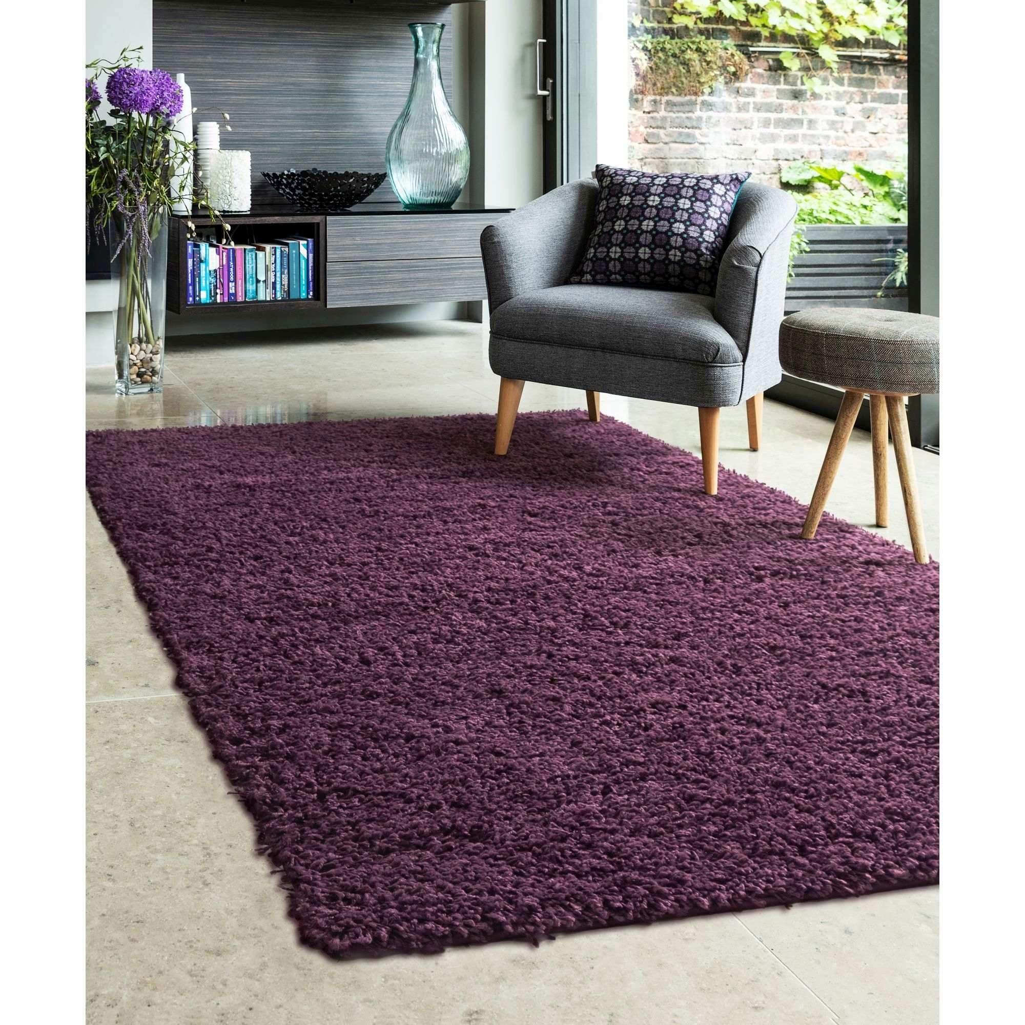 Homemaker  Delta Shaggy Rug41 - Plum - 200x290cm