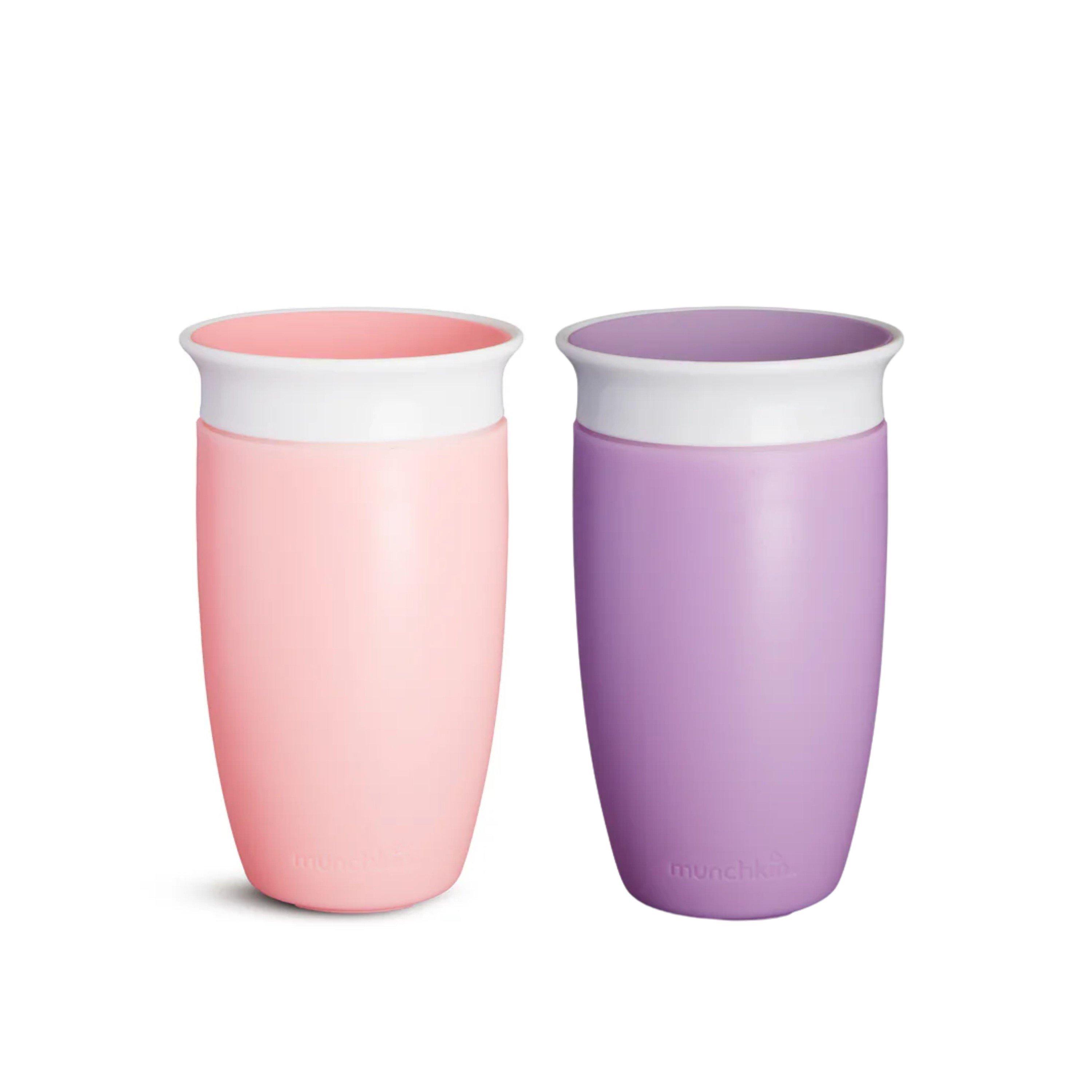Pink - Munchkin - Miracle 360 Sippy Cup 2 pack Pink/Purple - 1