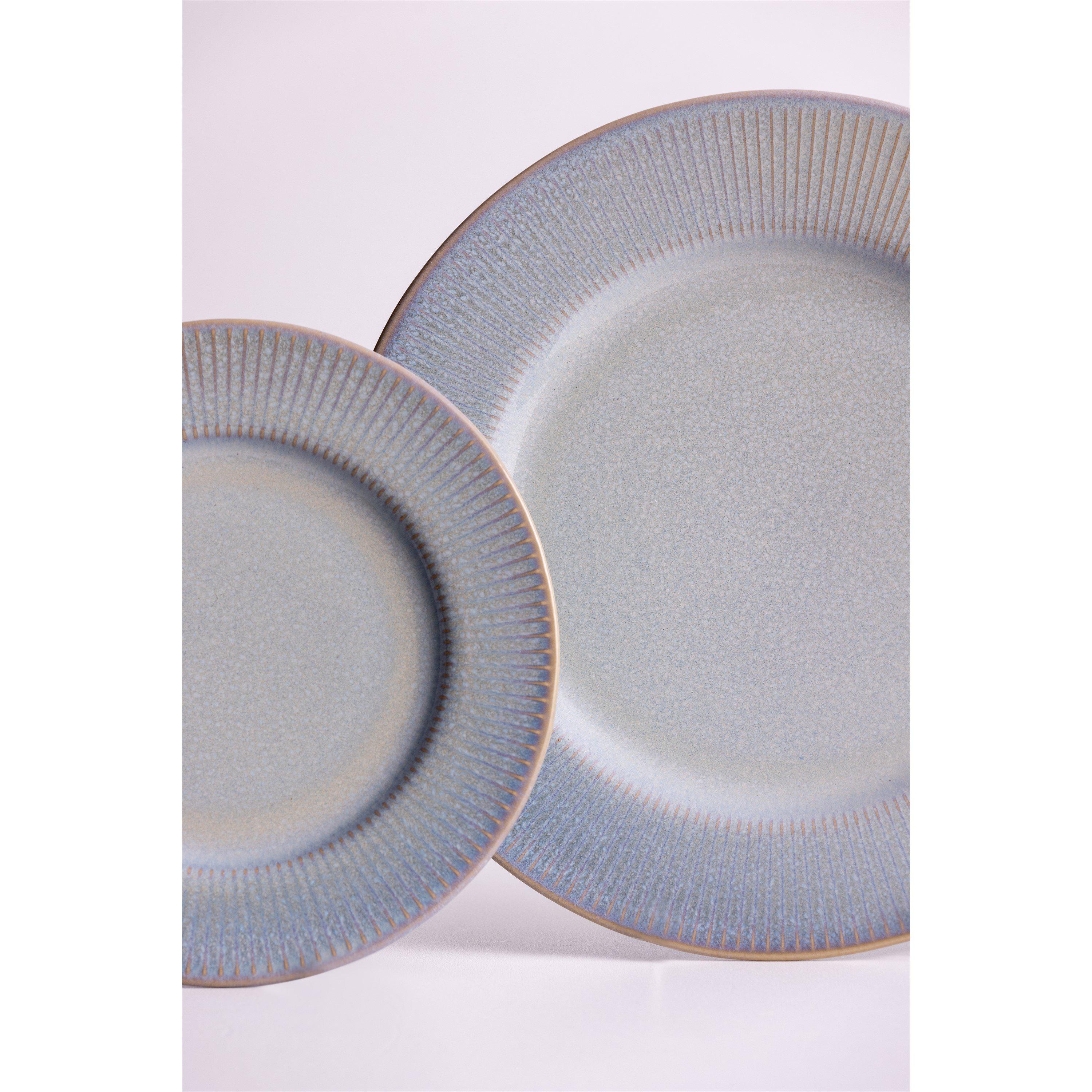 Mason Cash  Reactive Linear Side Plates X4 Grey - 21cm