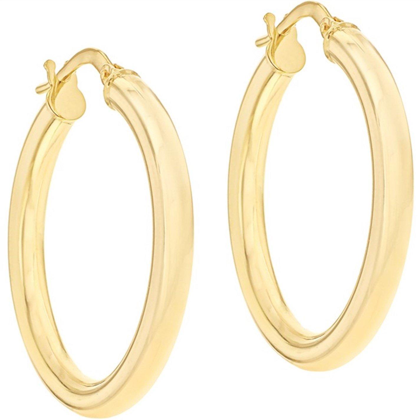 Yellow Gold - Be You - 9ct Gold Tube Hoops - 1