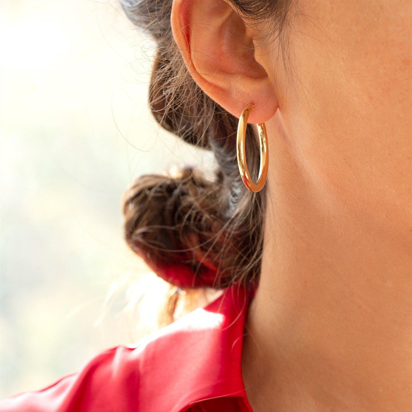 Yellow Gold - Be You - 9ct Gold Tube Hoops - 2