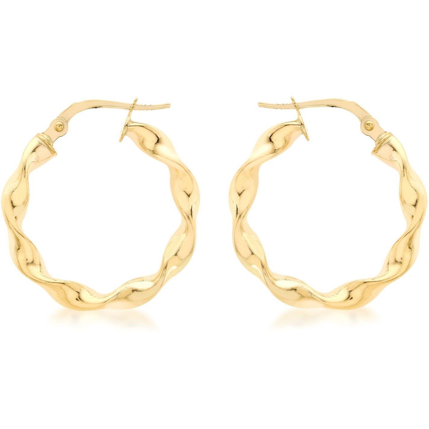 Yellow Gold - Be You - 9ct Gold Twist Hoops - 1