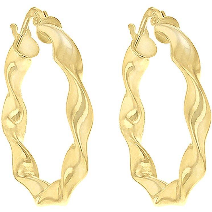 Yellow Gold - Be You - 9ct Gold Twist Hoops - 4
