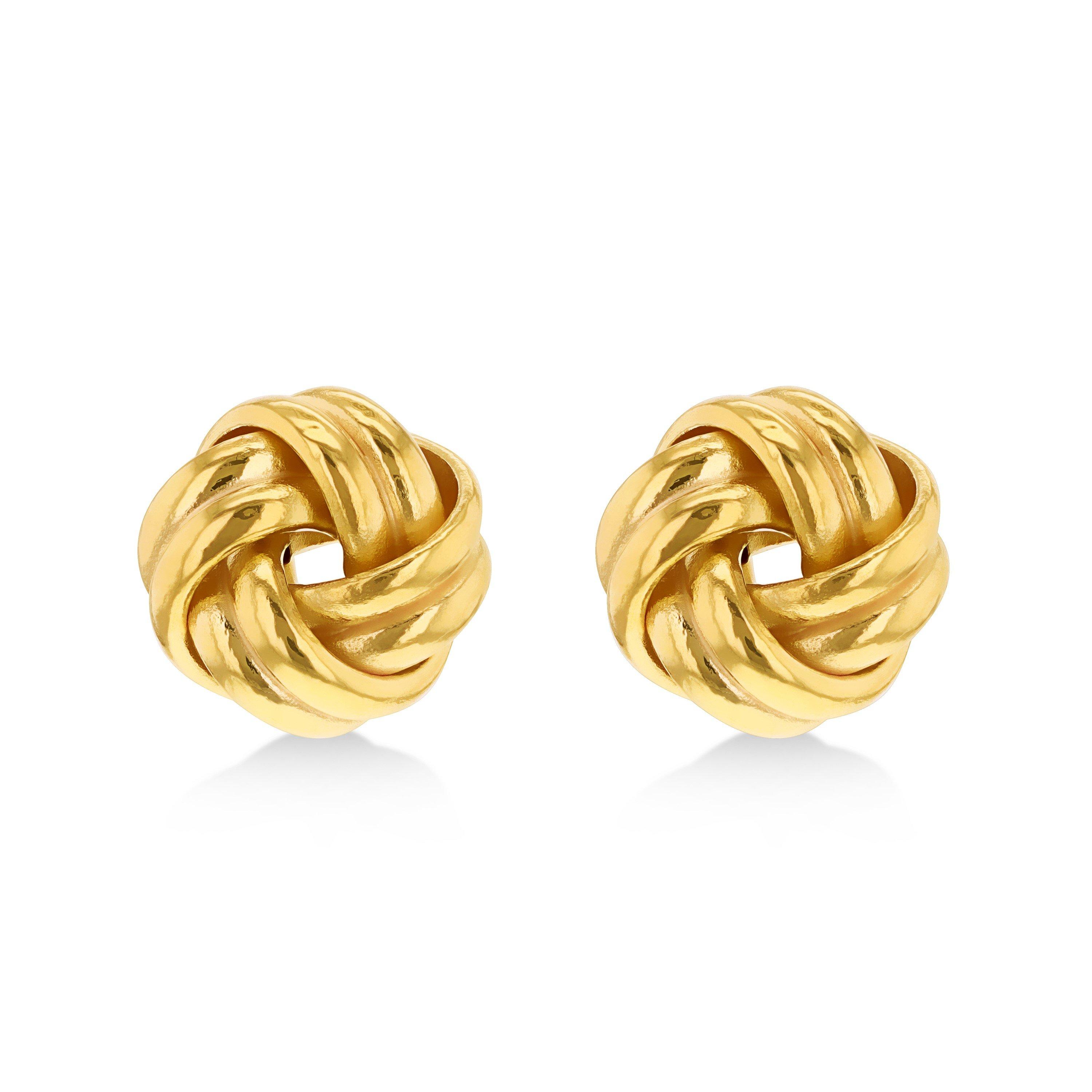 Yellow Gold - Be You - 9ct Gold Double Knot Studs - 1