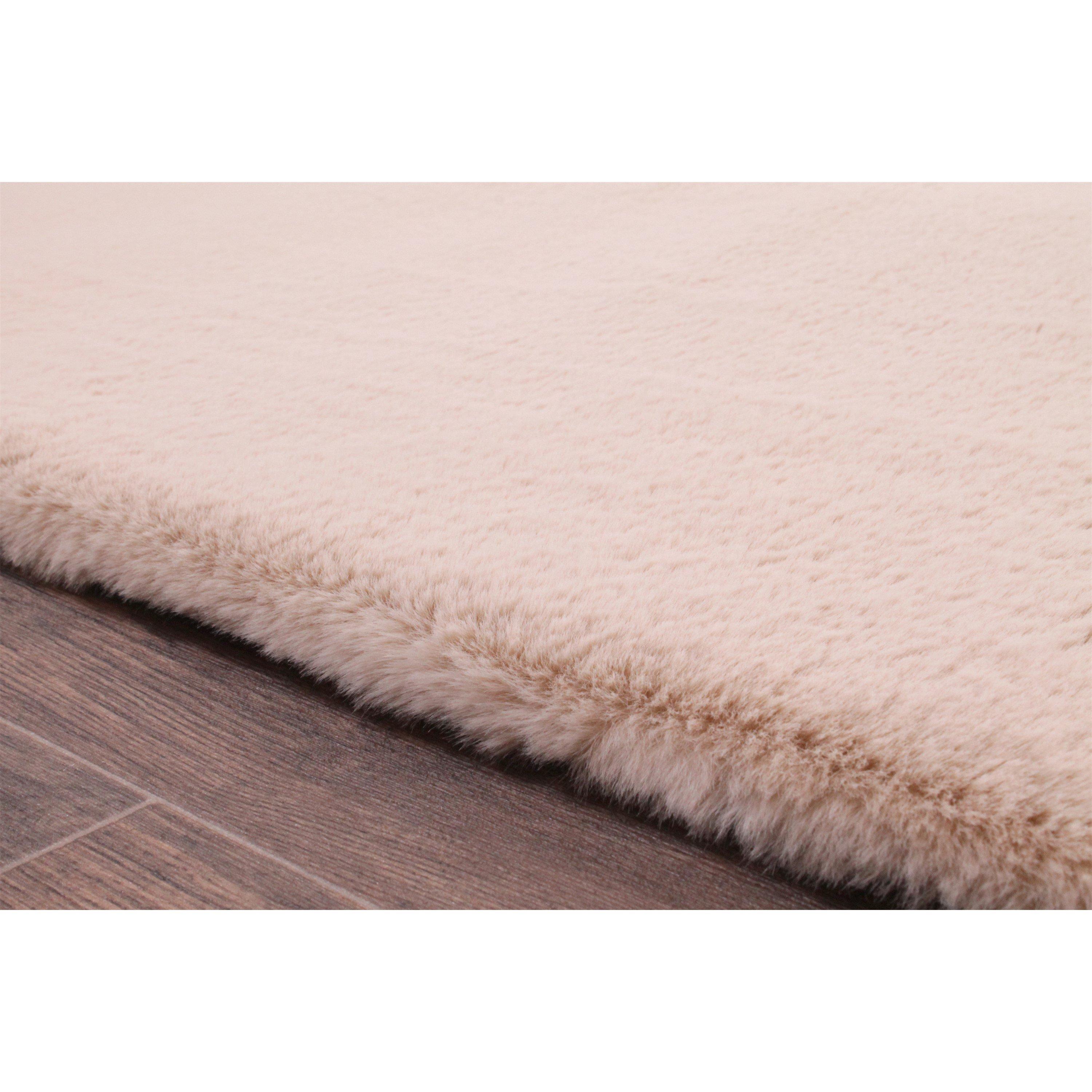 Natural - HMC Home - LUXE FAUX FUR RUG PLAIN NATURAL - 4