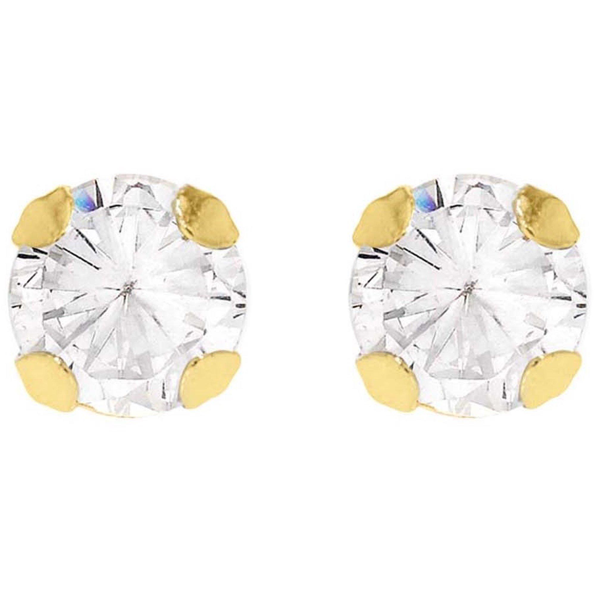 Yellow Gold - Be You - 9ct Gold Round CZ Studs - 1
