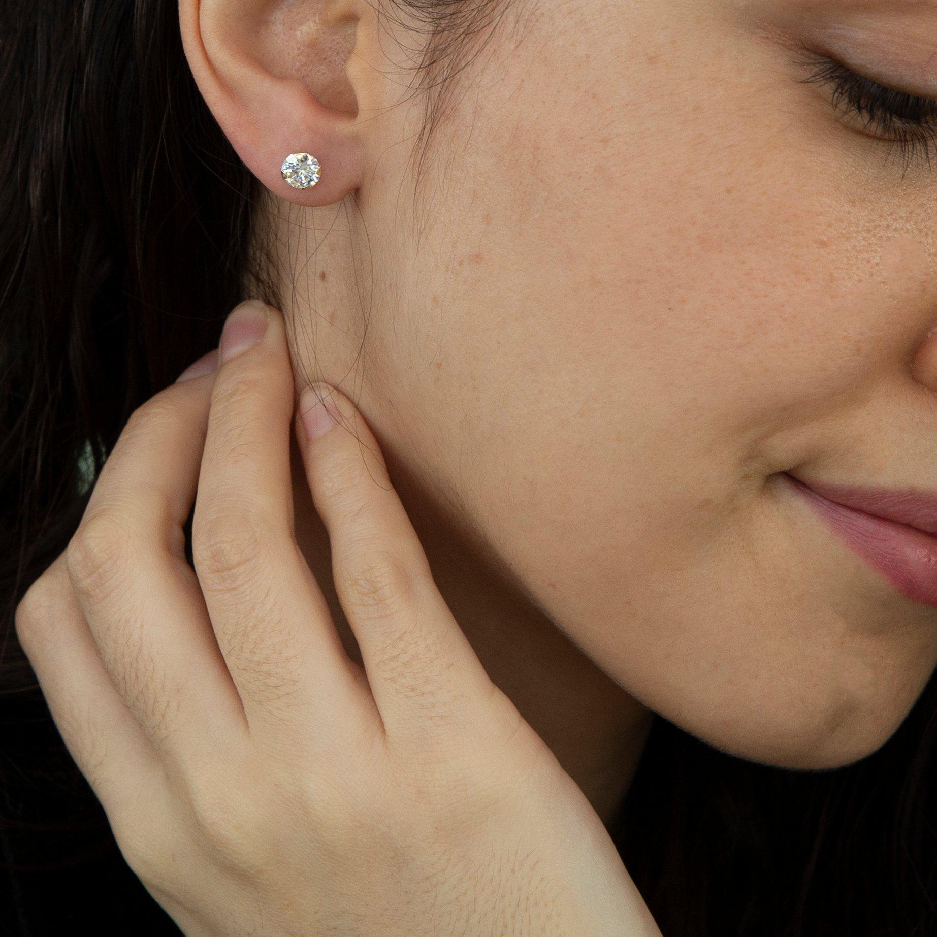 Yellow Gold - Be You - 9ct Gold Round CZ Studs - 2