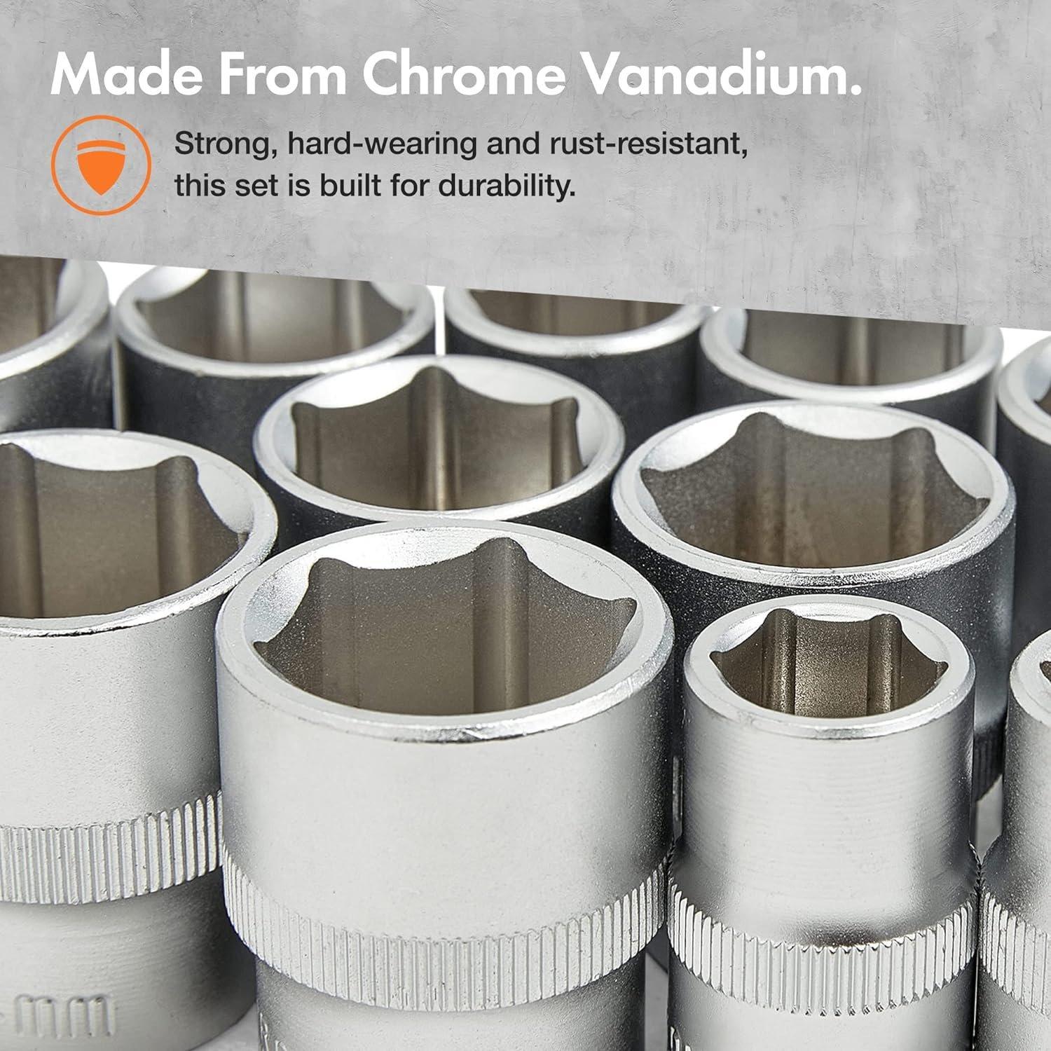 Black - VonHaus - VonHaus 104 Piece Socket Set - 5