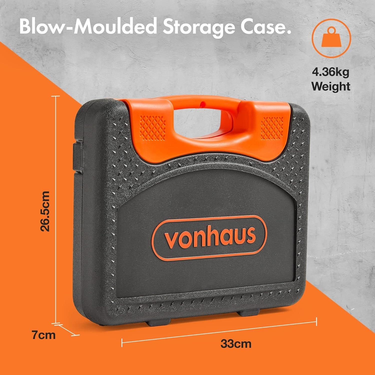 Black - VonHaus - VonHaus 104 Piece Socket Set - 8