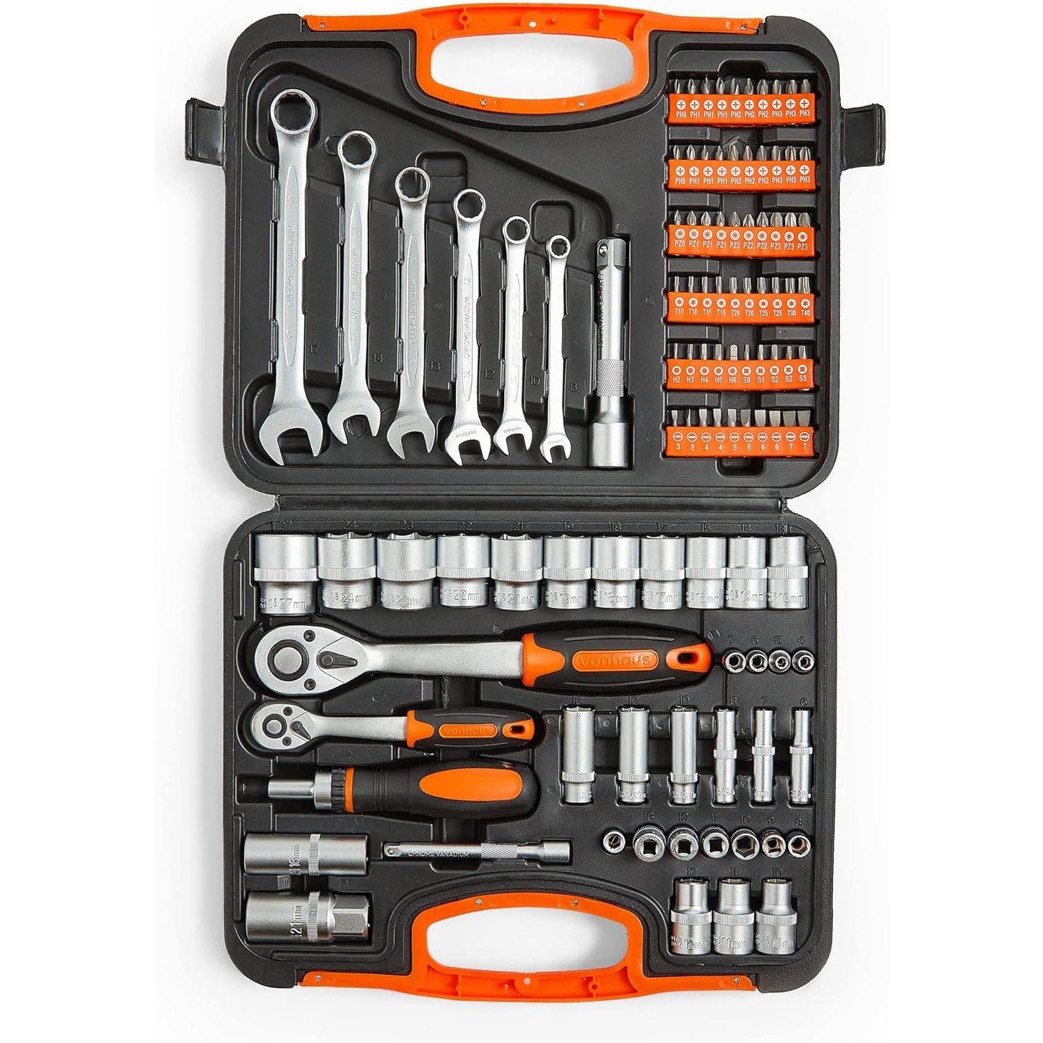 Black - VonHaus - VonHaus 104 Piece Socket Set - 9