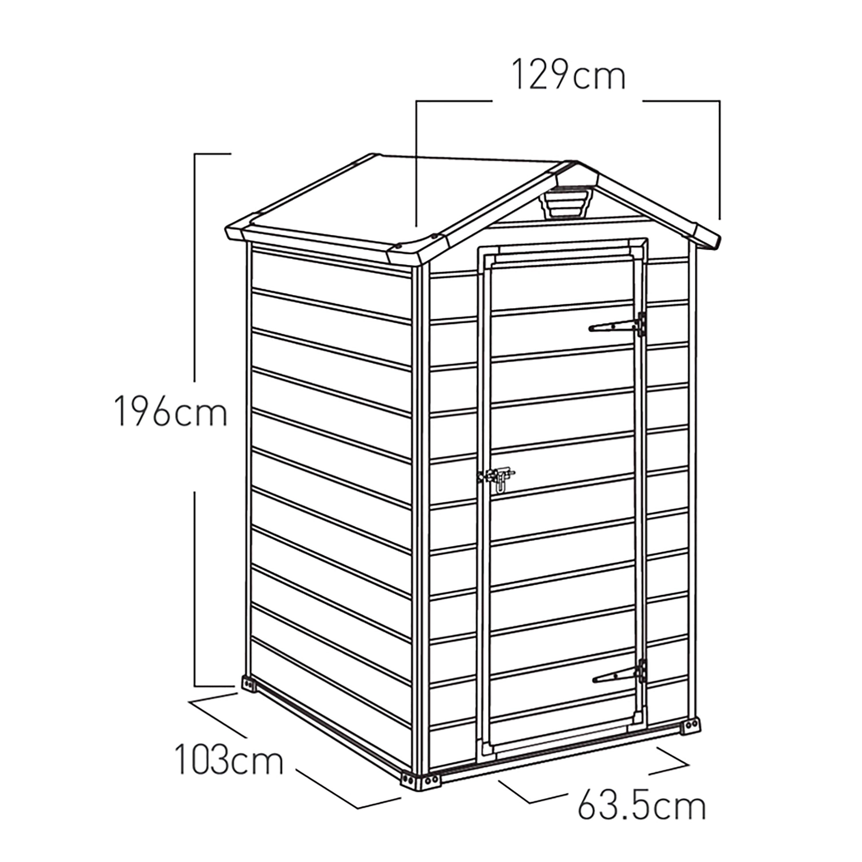 Grey - Keter - Manor 4x3ft Shed - 9