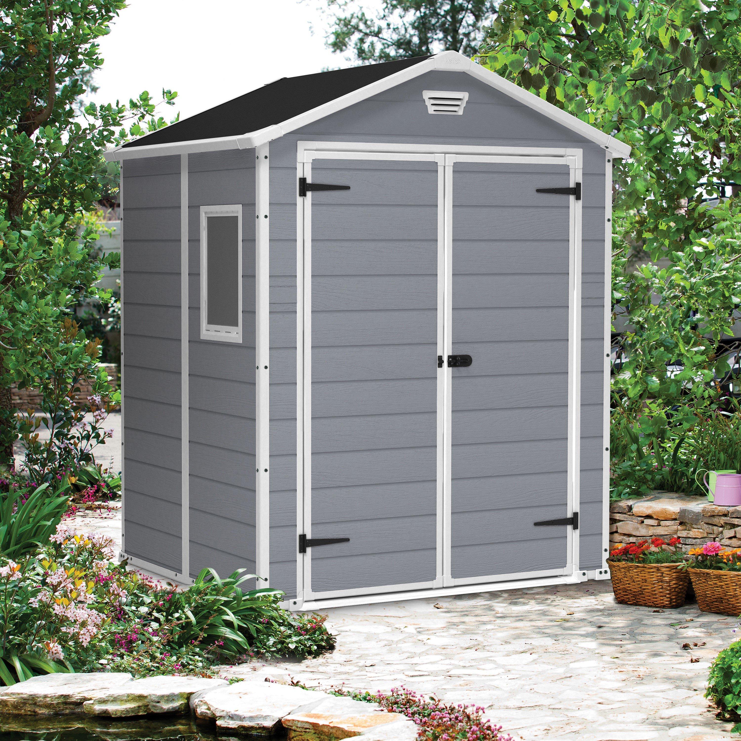 Grey - Keter - Manor Grey Shed 6x5ft - 3