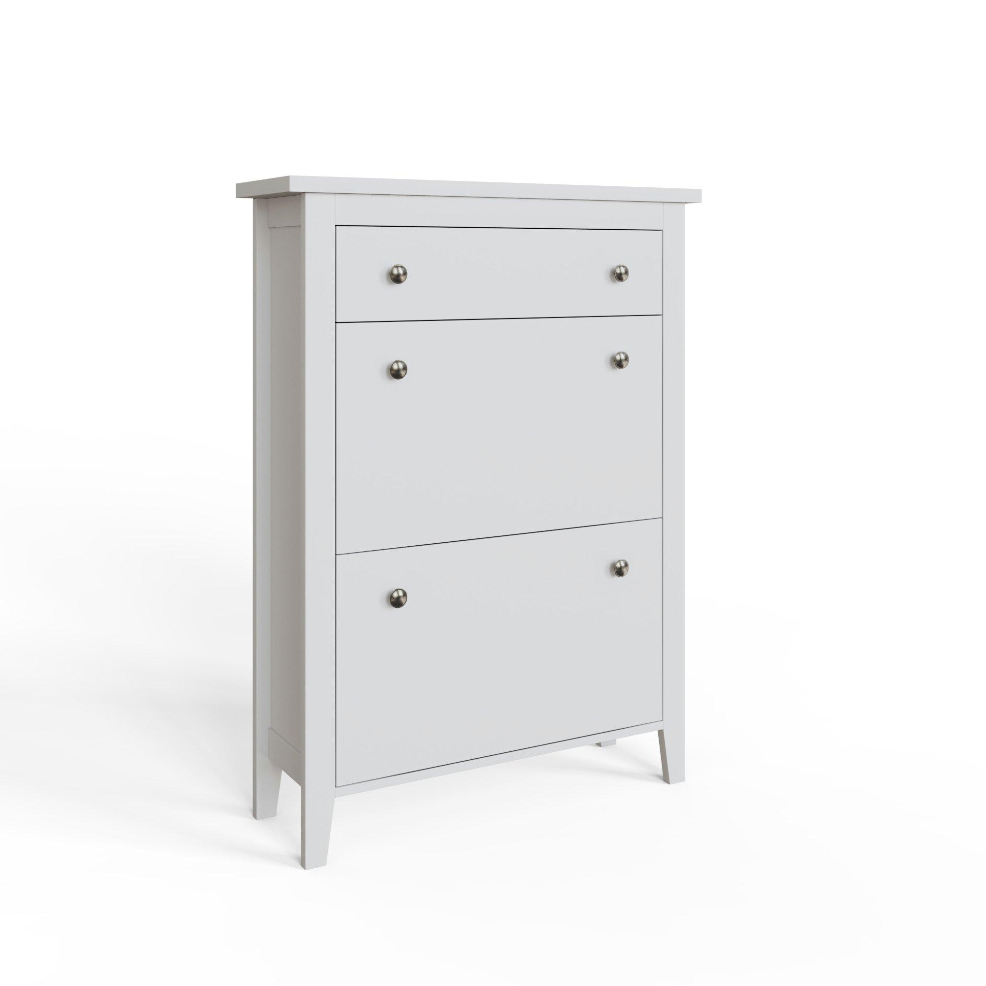 White - GFW - GFW Deluxe Two Tier Shoe Cabinet - 4